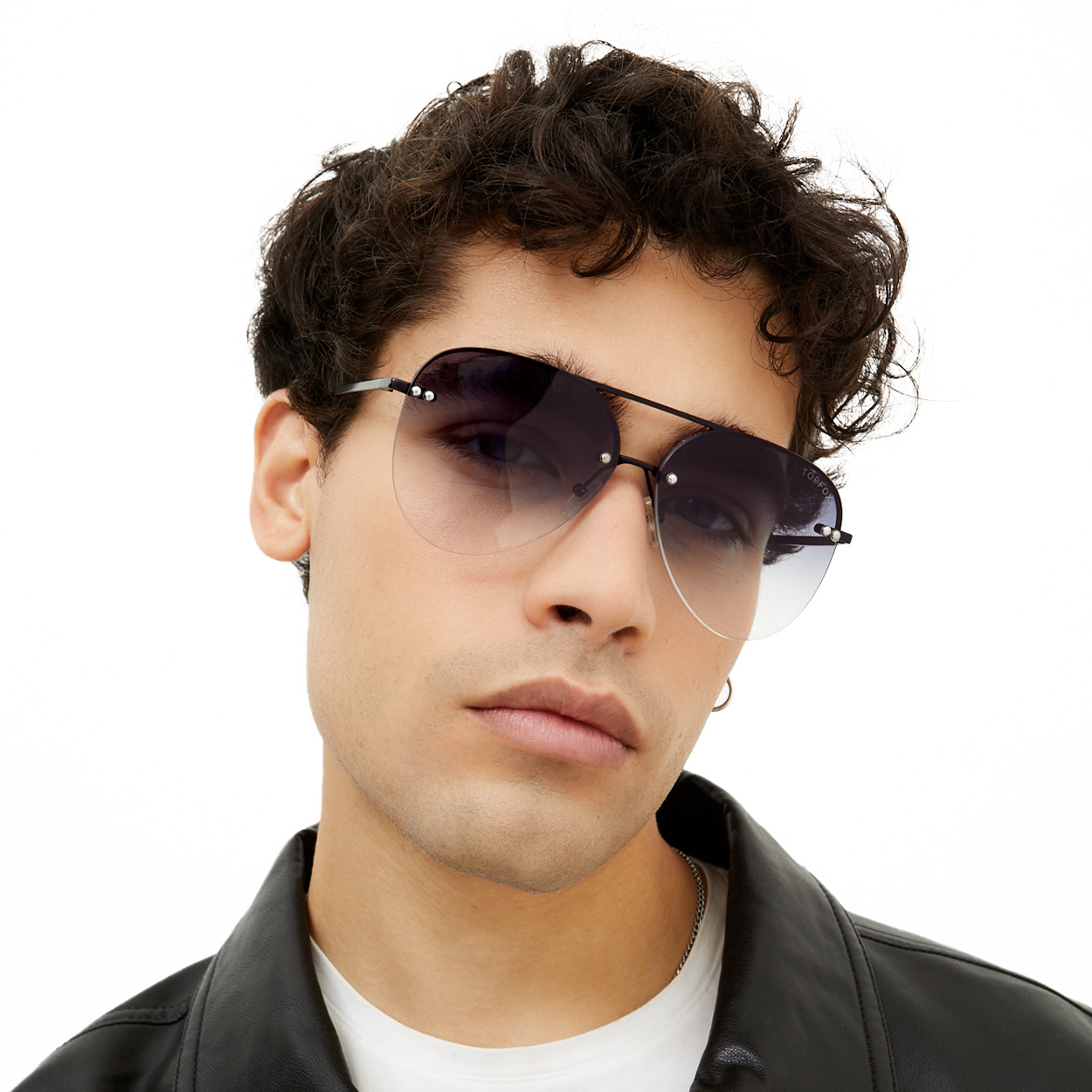 Megan 2 - Faded Black Metal Aviator Sunglasses - Concordia Style Boutique