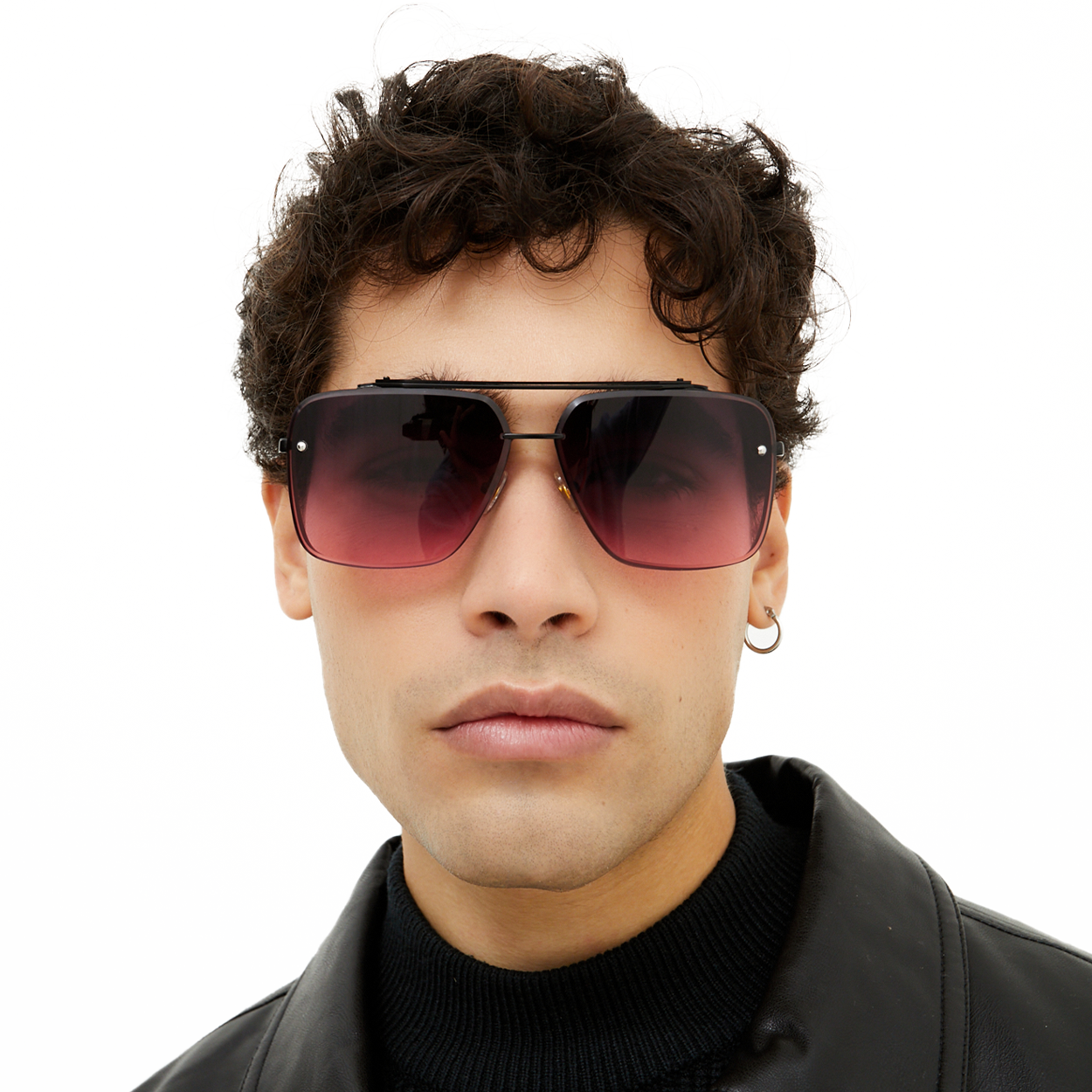 Bella - Ruby Oversized Squared Aviators - Concordia Style Boutique