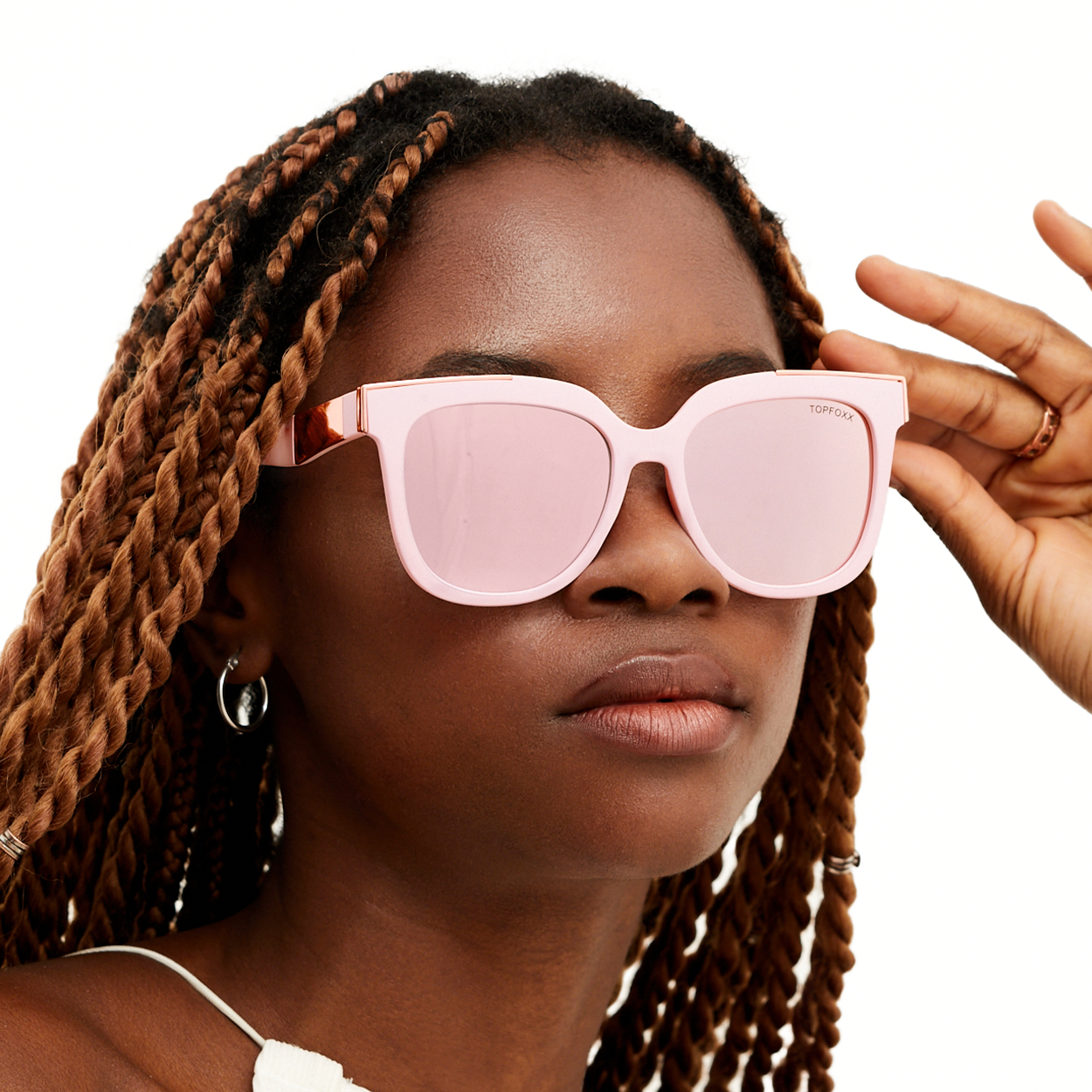 Coco - Rosegold Frame Rosegold Lens Wayfarer Sunglasses - Concordia Style Boutique