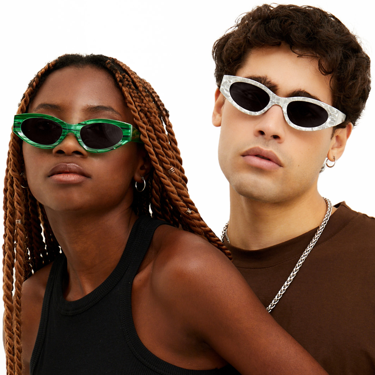 Kat x Money Moves - Green Cateye Sunglasses - Concordia Style Boutique