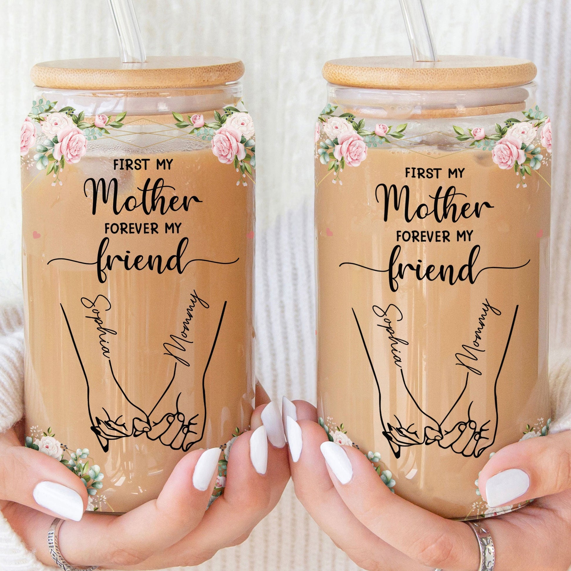 Personalized Clear Glass Cup - "First My Mother - Forever My Friend" - Personalized Gift - Premium Glass Cup from Concordia Style Boutique - Just $22.60! Shop now at Concordia Style Boutique