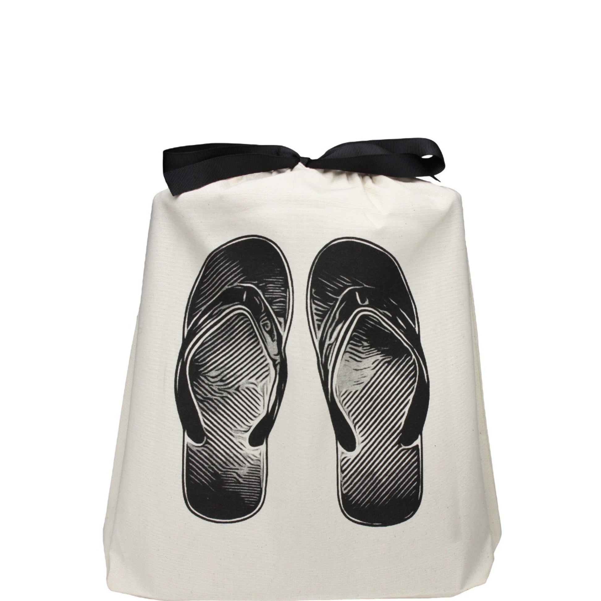 Flip Flops Shoe Bag, Cream - Concordia Style Boutique