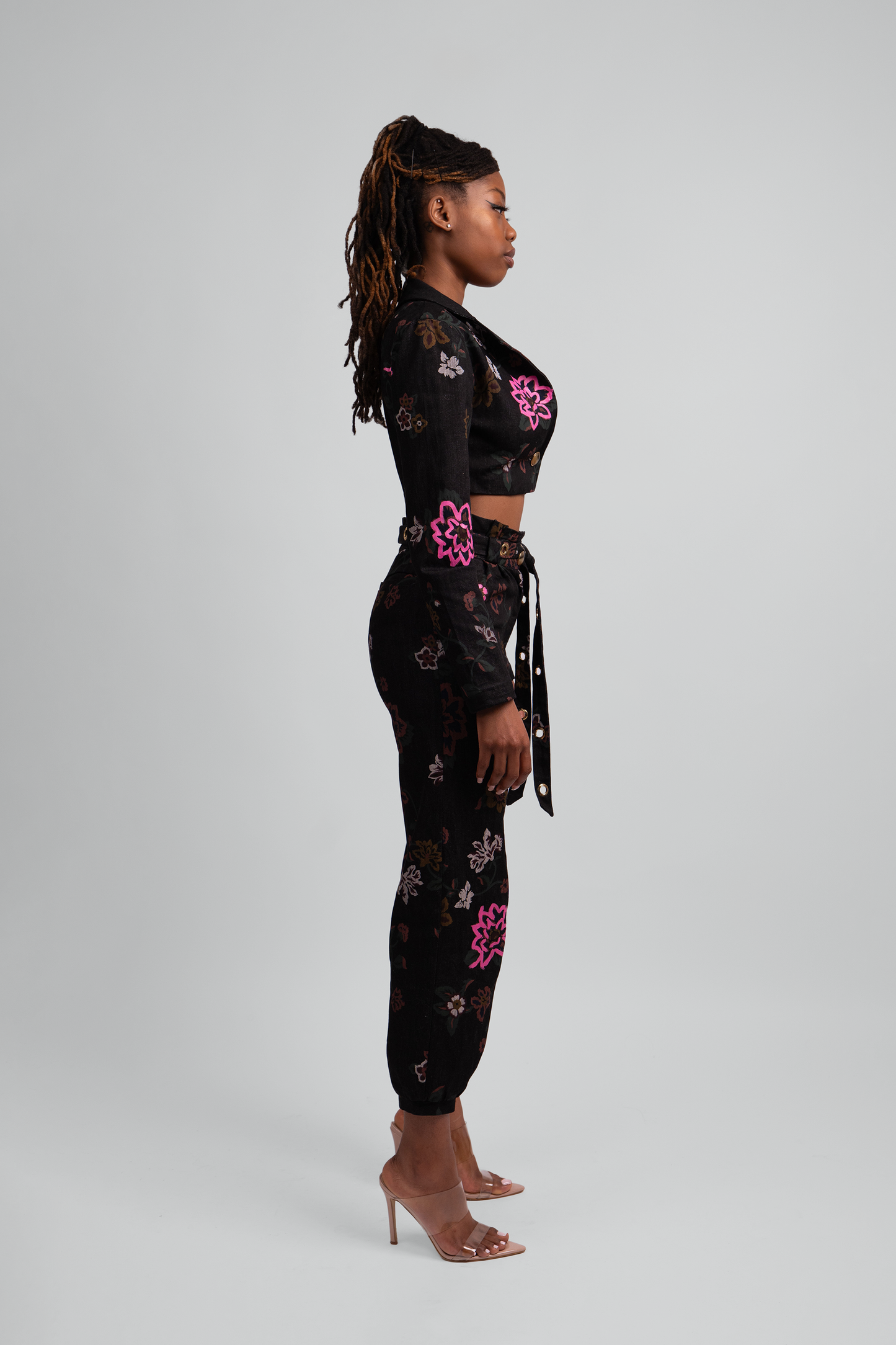 Flora Fitted Cropped Denim Set