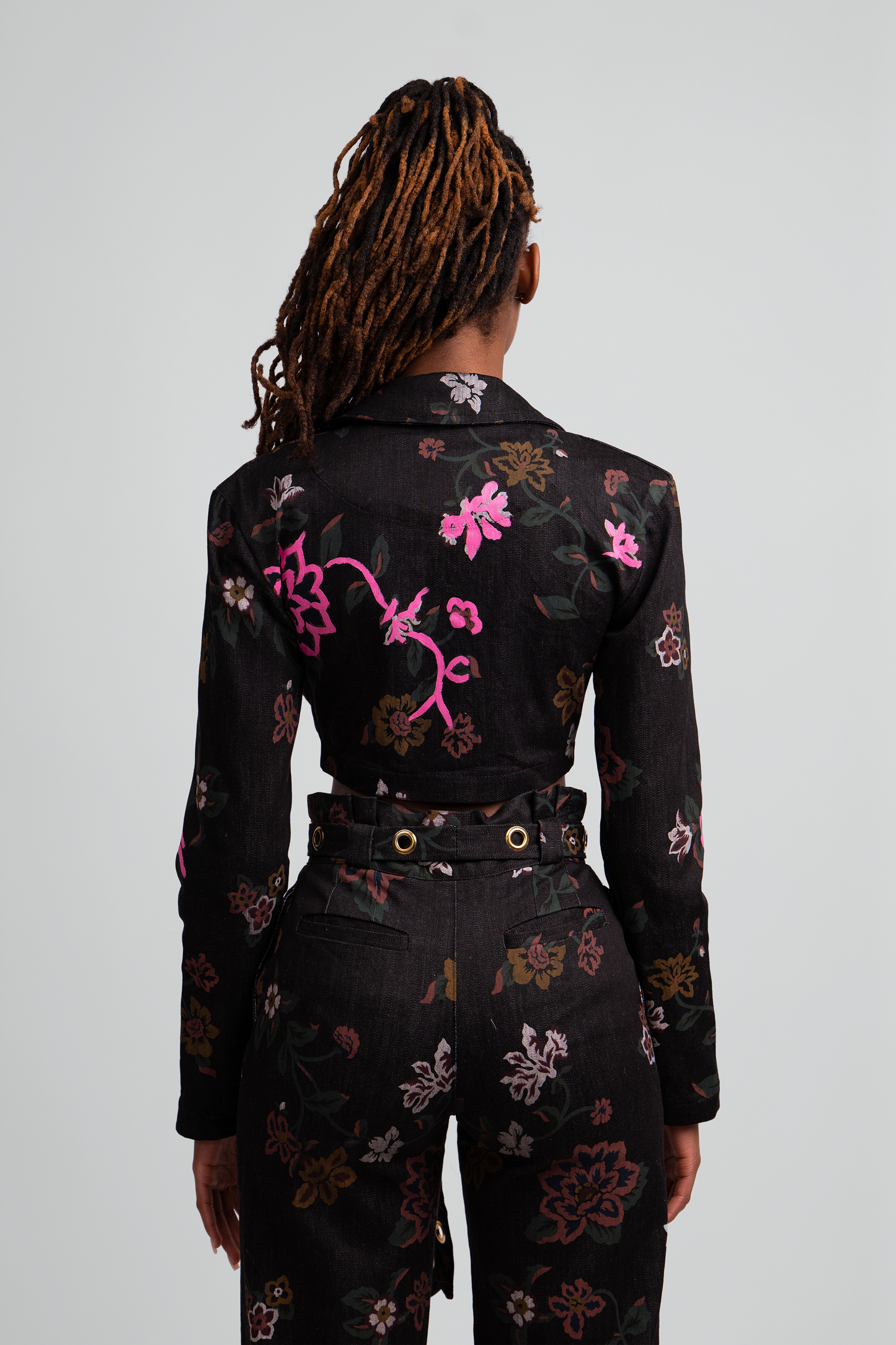 Flora Fitted Cropped Denim Set