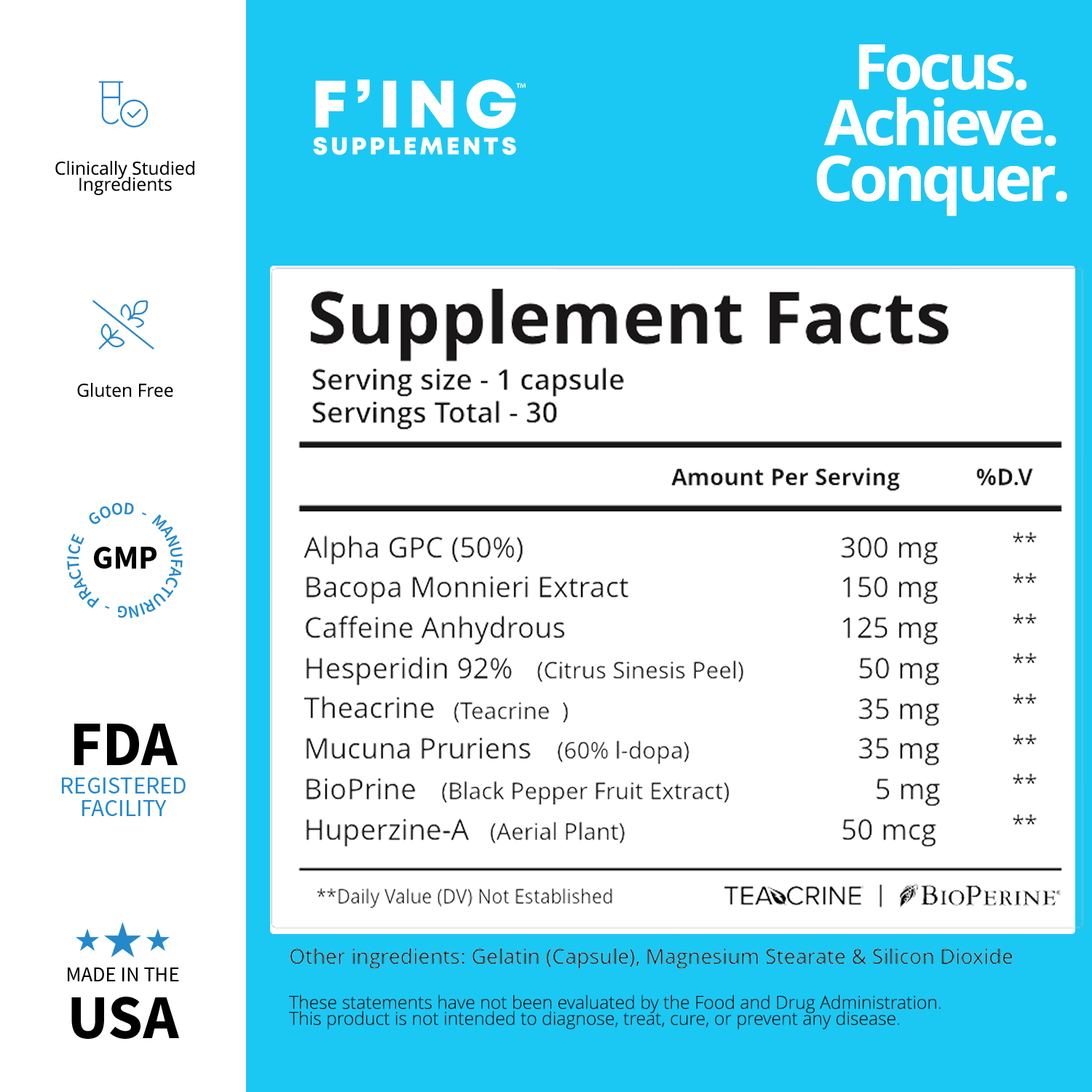 F'ing Focus - Best Nootropics for Mental Clarity, Focusing & Productivity - Concordia Style Boutique
