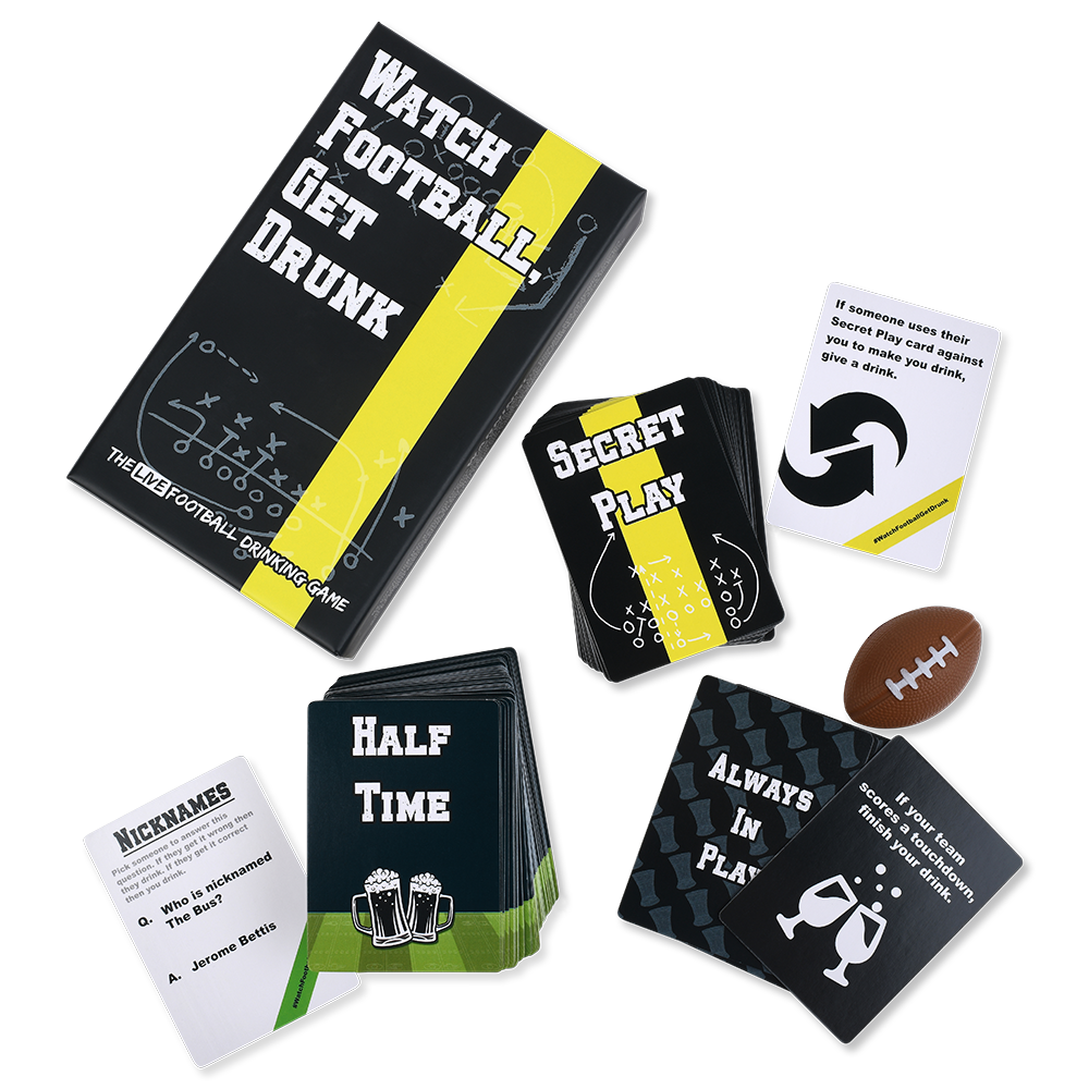 WATCH FOOTBALL, GET DRUNK - The Live Football Drinking Game - Concordia Style Boutique