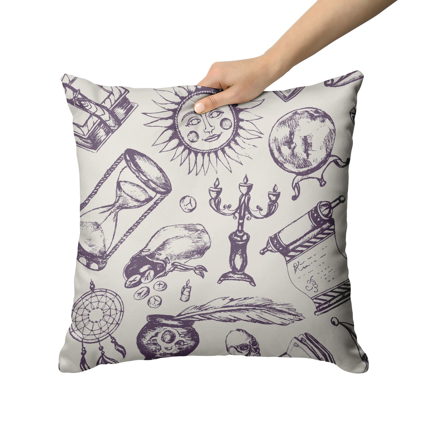 "Fortune Teller" Throw Pillow (Light)