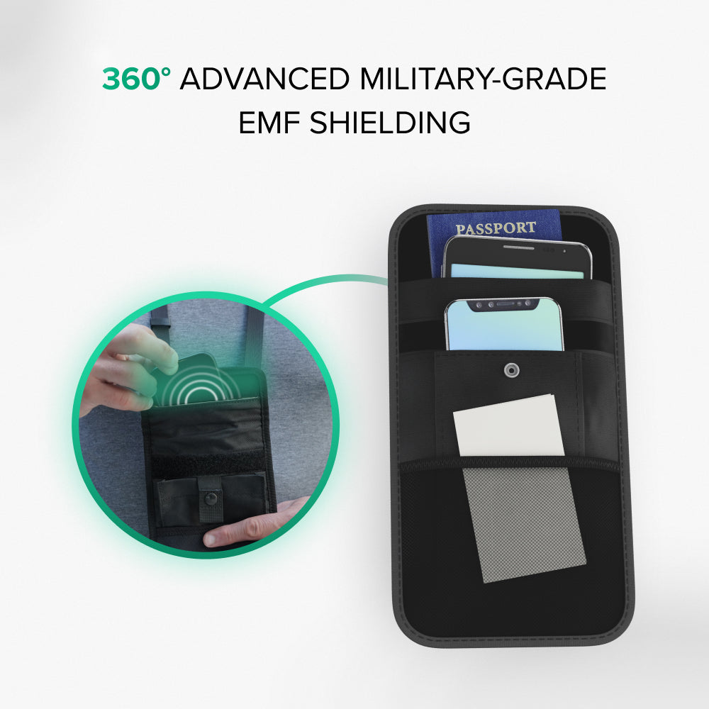Ultra Armor ConcealShield Cell Phone Faraday Travel Bag – EMF + RFID Blocking Privacy Pouch - Concordia Style Boutique