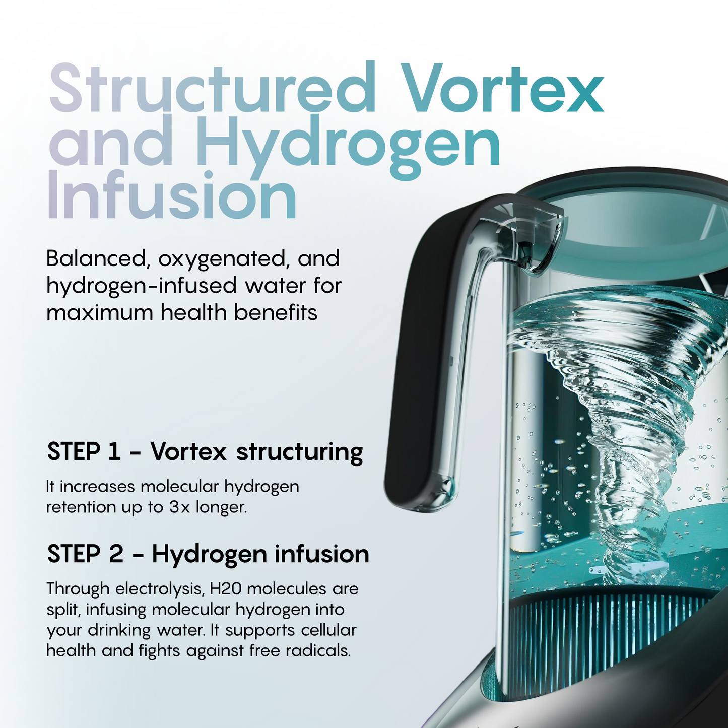 PIURIFY Water Hydrogenator® Pitcher - Concordia Style Boutique