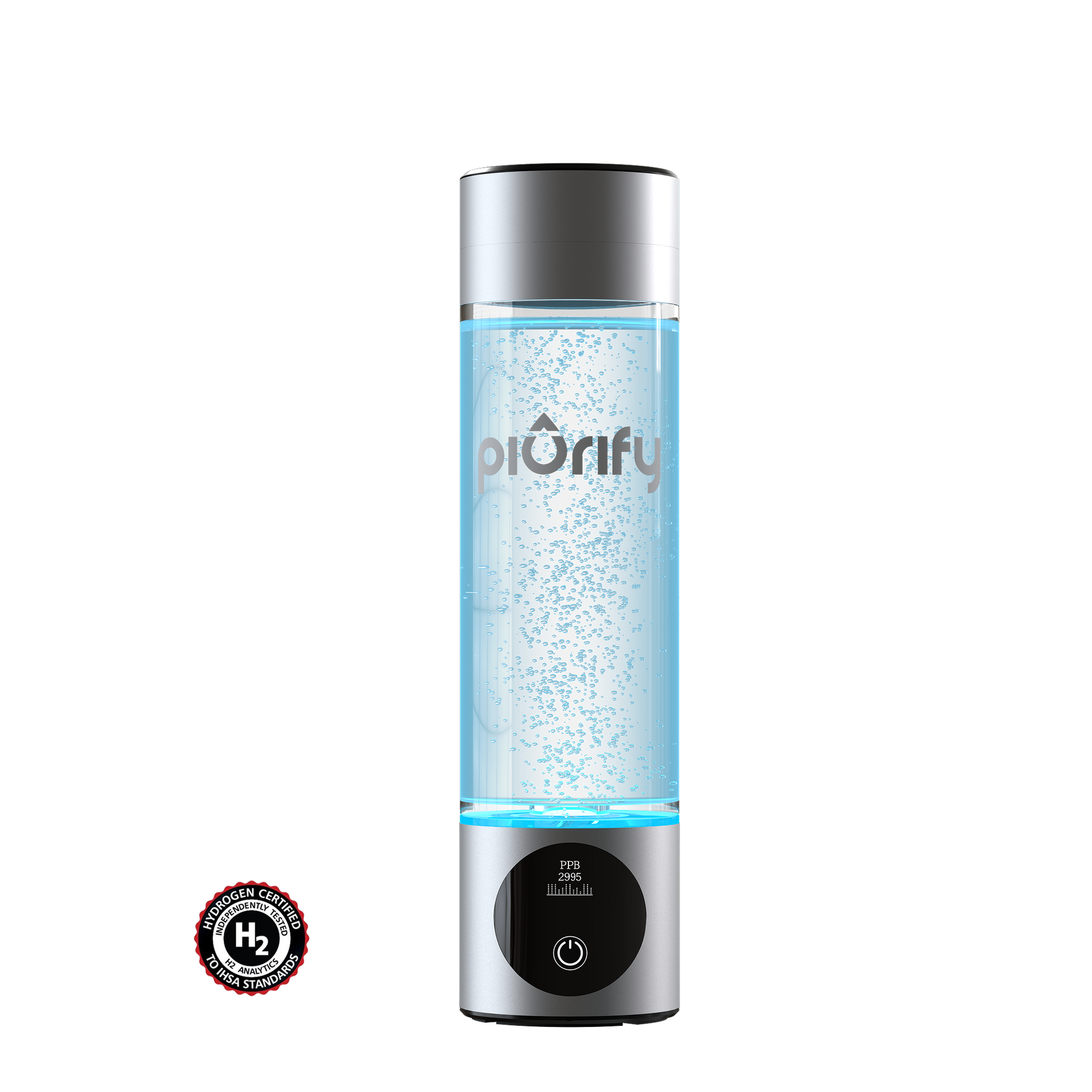 PIURIFY Hydrogenator® Bottle - Silver - Concordia Style Boutique