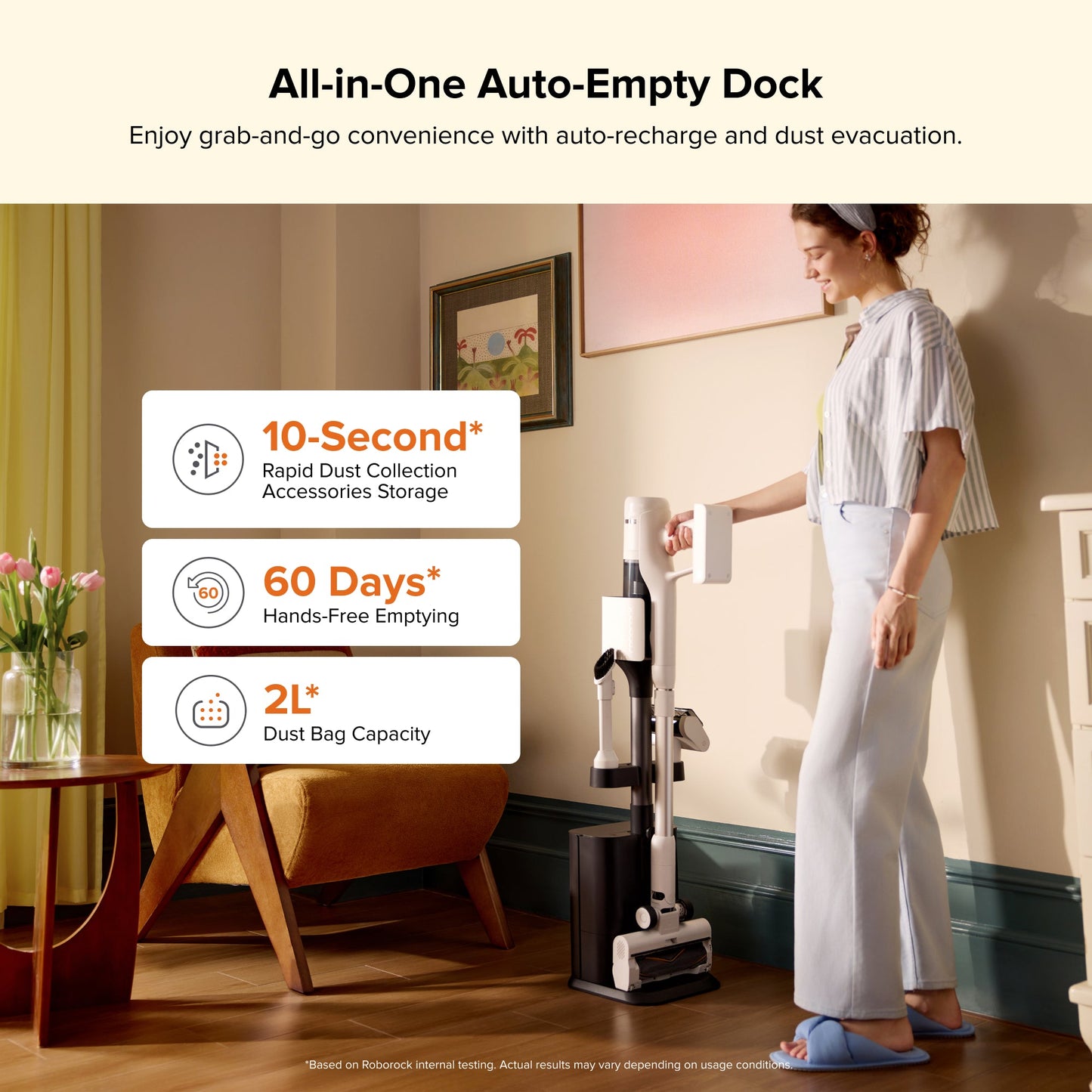 Roborock H60 Hub Cordless Stick Vacuum Cleaner