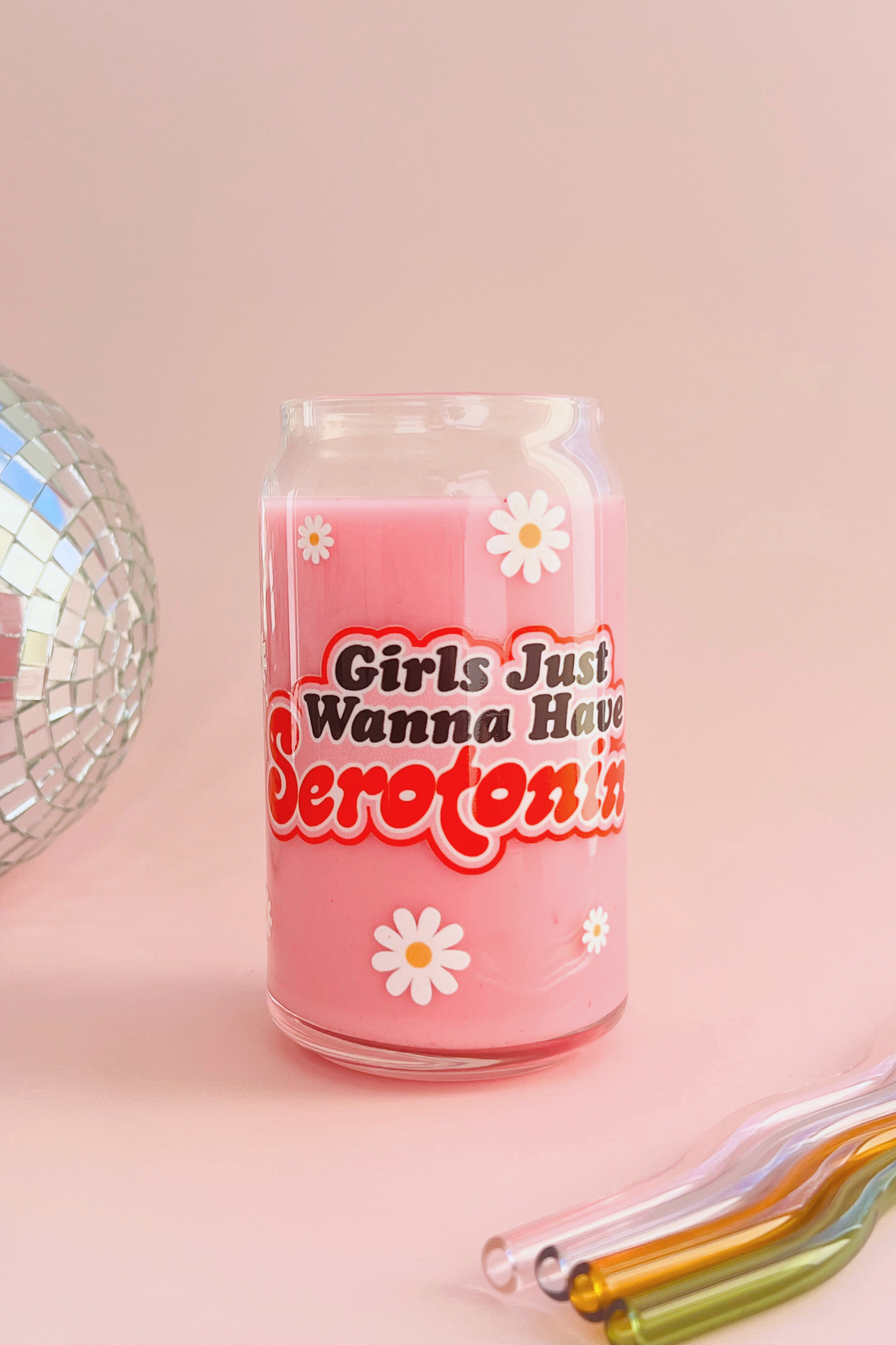 Girls Just Want Serotonin Glass Cup - Concordia Style Boutique