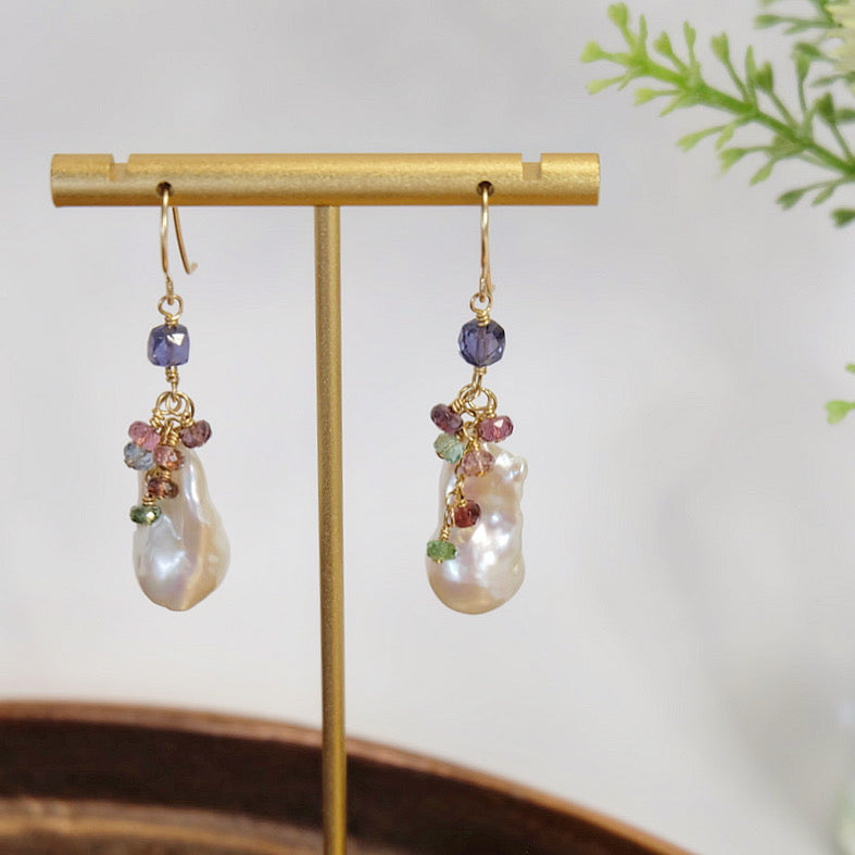Stunning Baroque Pearl Earrings: One Of A Kind