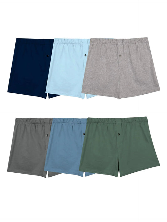 Fruit of the Loom Men's Tag Free Knit Boxer Shorts, Assorted Color Multipacks - Concordia Style Boutique