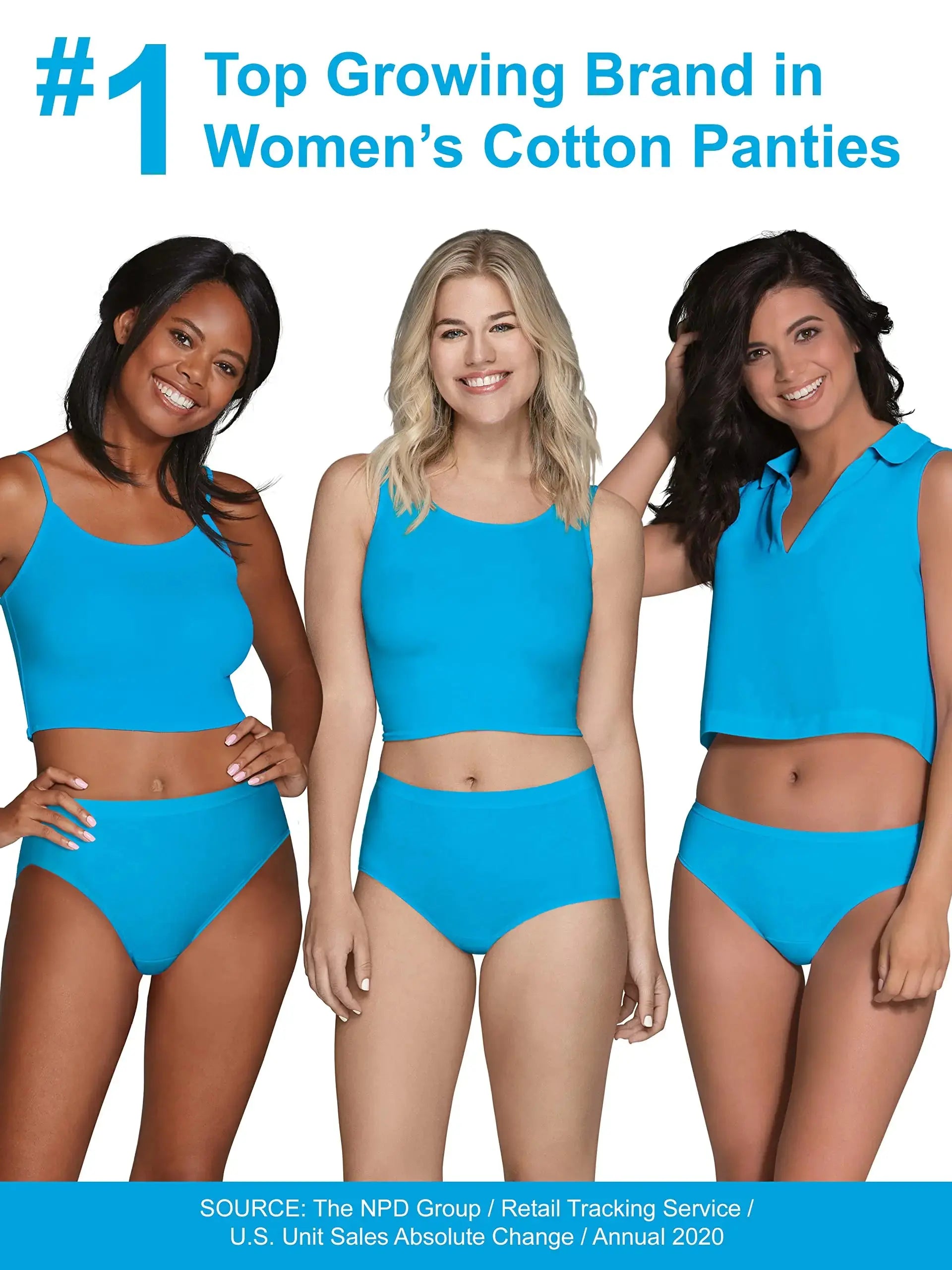 Fruit of the Loom Women's Eversoft Cotton Brief Underwear, Tag Free & Breathable - Concordia Style Boutique