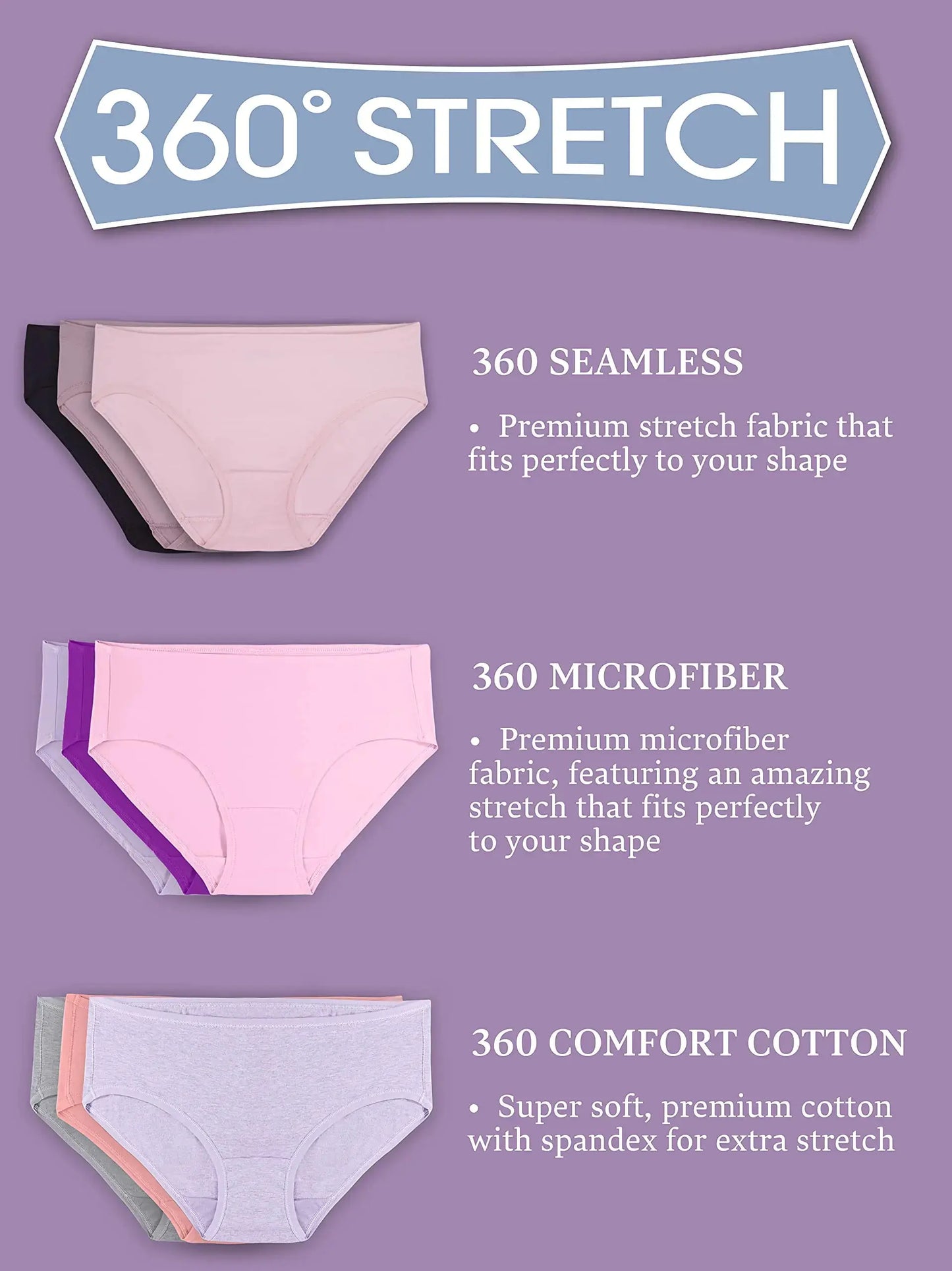 Fruit of the Loom Women's Seamless No Show Underwear – Stretch Fit, No Panty Lines, Plus Size Available (10 Pack) - Concordia Style Boutique