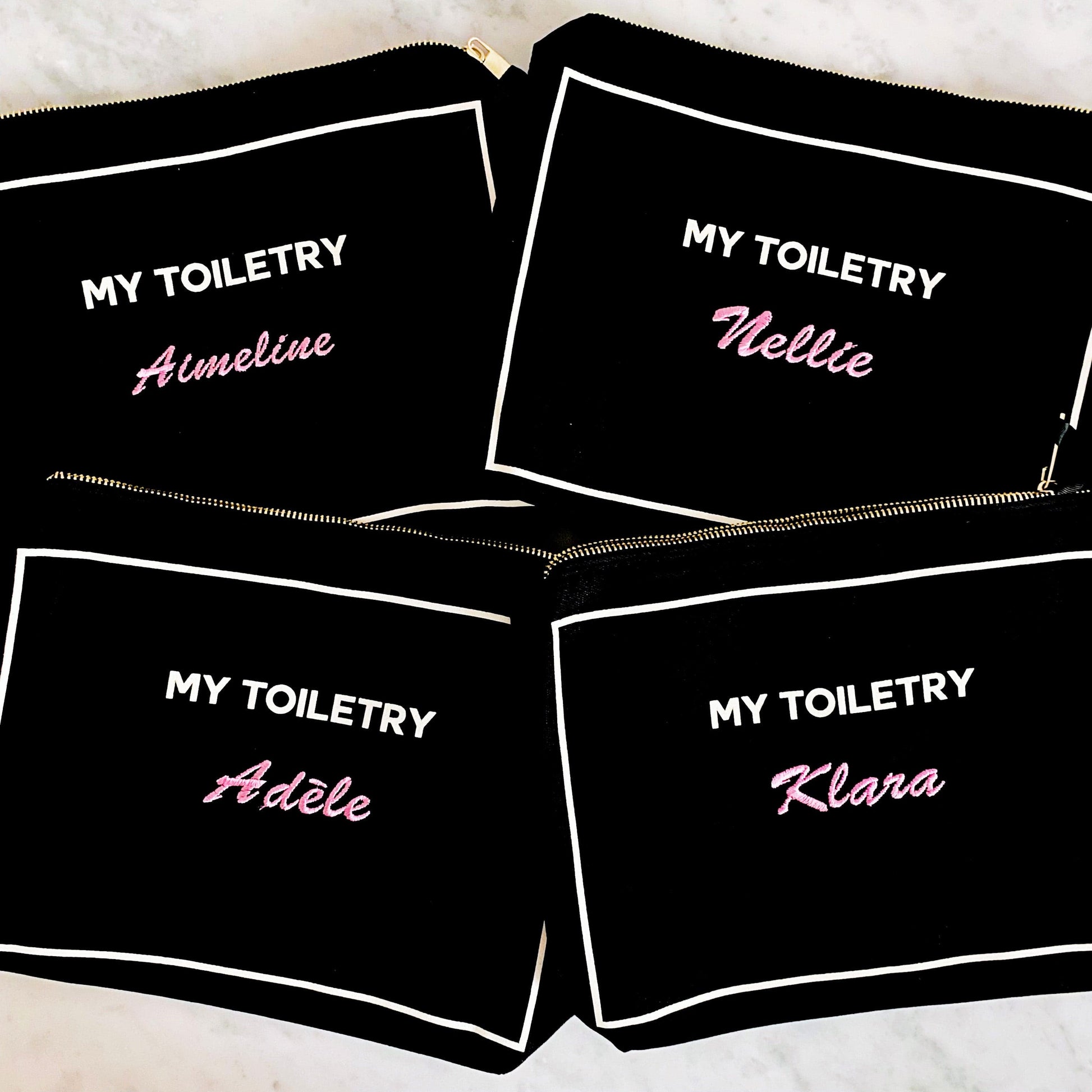 Toiletry Pouch with Coated Lining, Black - Concordia Style Boutique
