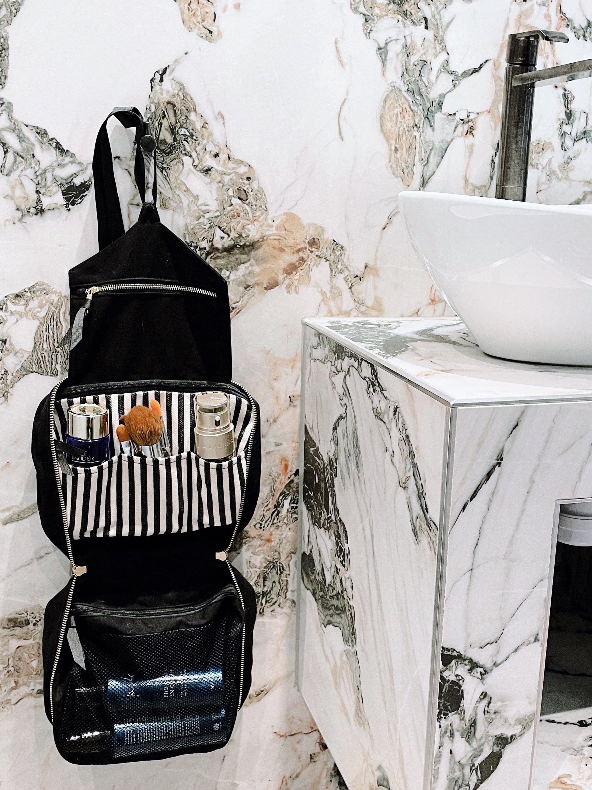Folding/Hanging Toiletry Case, Black - Concordia Style Boutique
