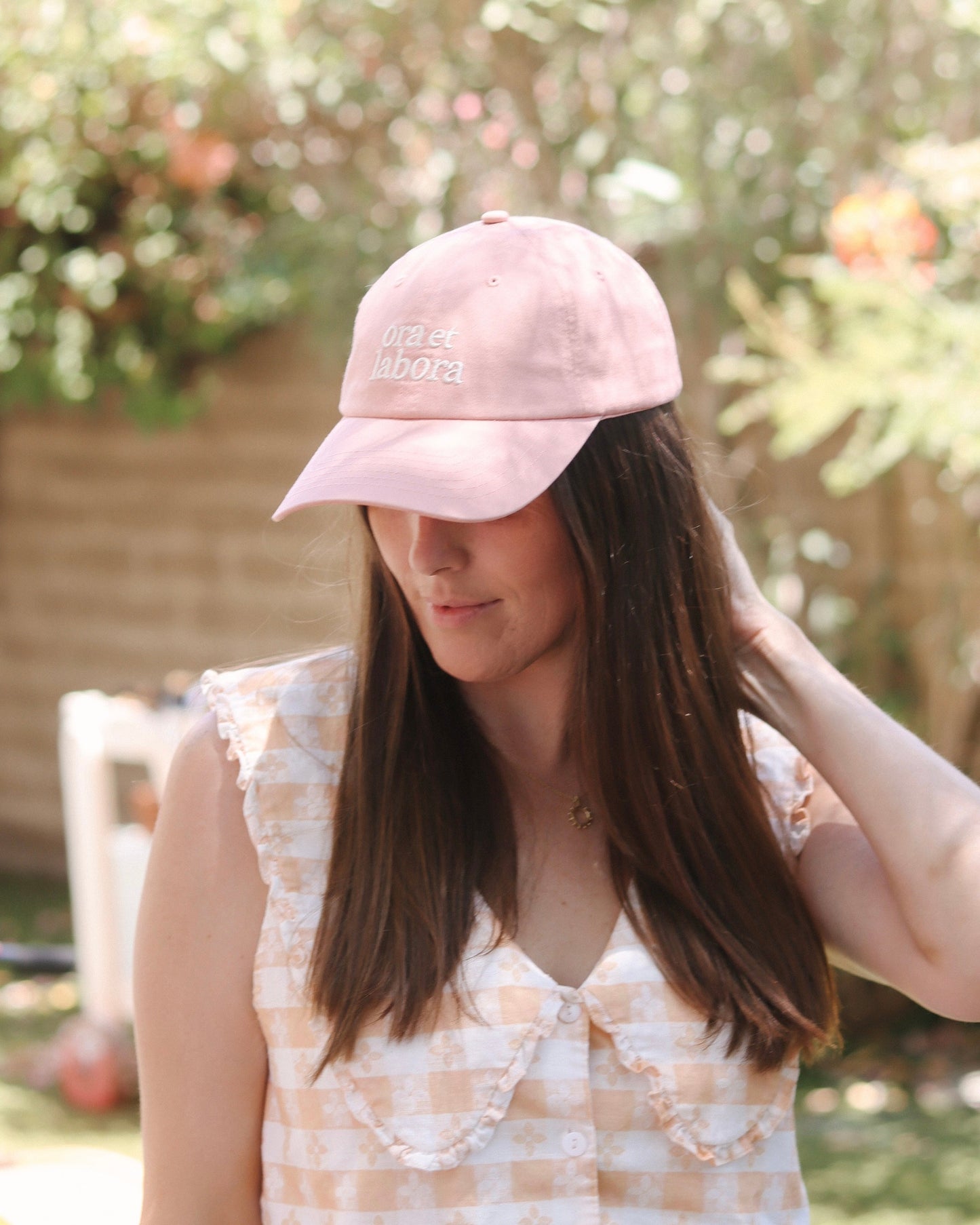 Pink Ora et Labora Dad Hat
