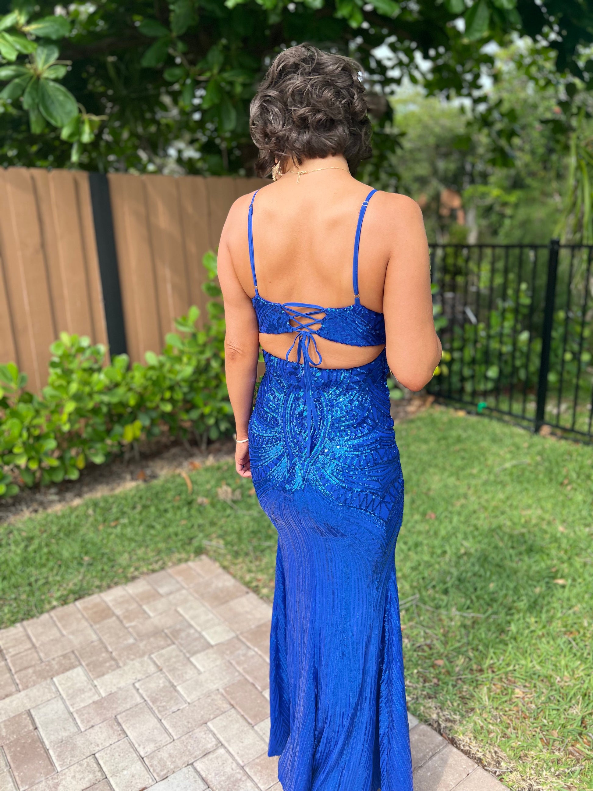 Royal Blue gala gown -clearance - Concordia Style Boutique