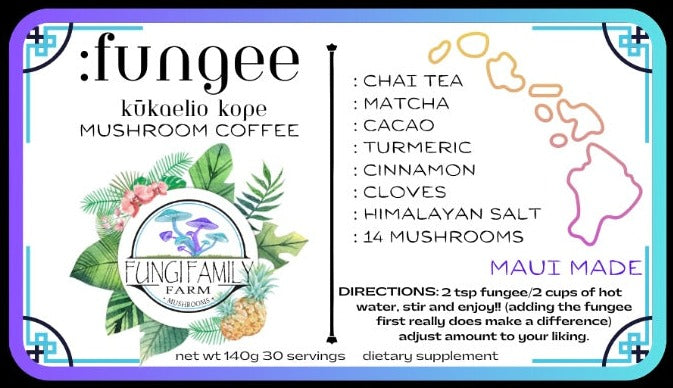 FUNGEE Mushroom Coffee Alternative (Mushroom Chai Tea)