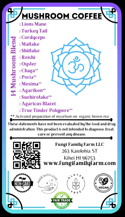 FUNGEE Mushroom Coffee Alternative (Mushroom Chai Tea)