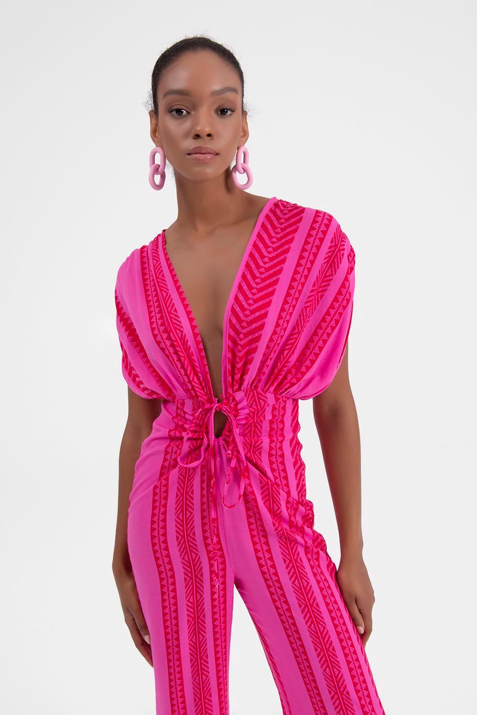 Fuschia Maxi Jumpsuit