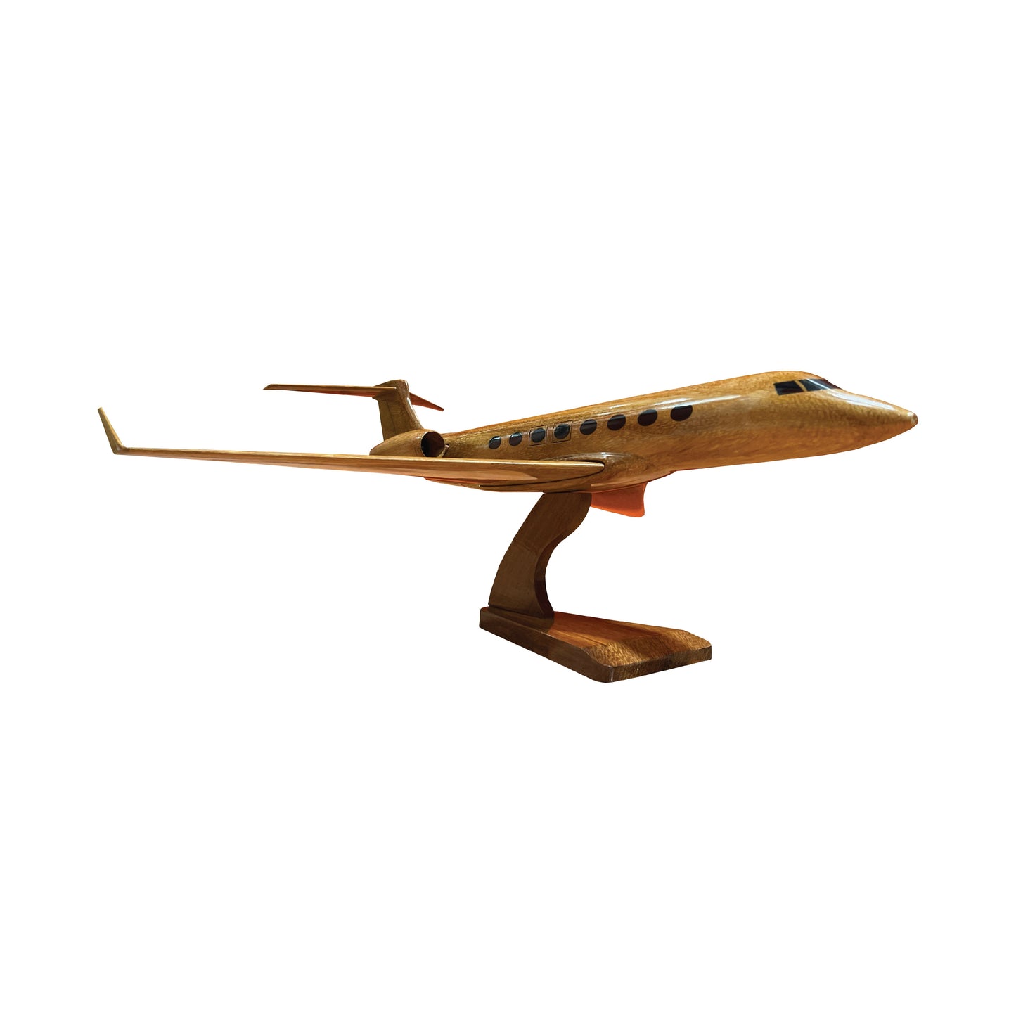 Gulfstream 550 Mahogany Wood Desktop Airplanes Model