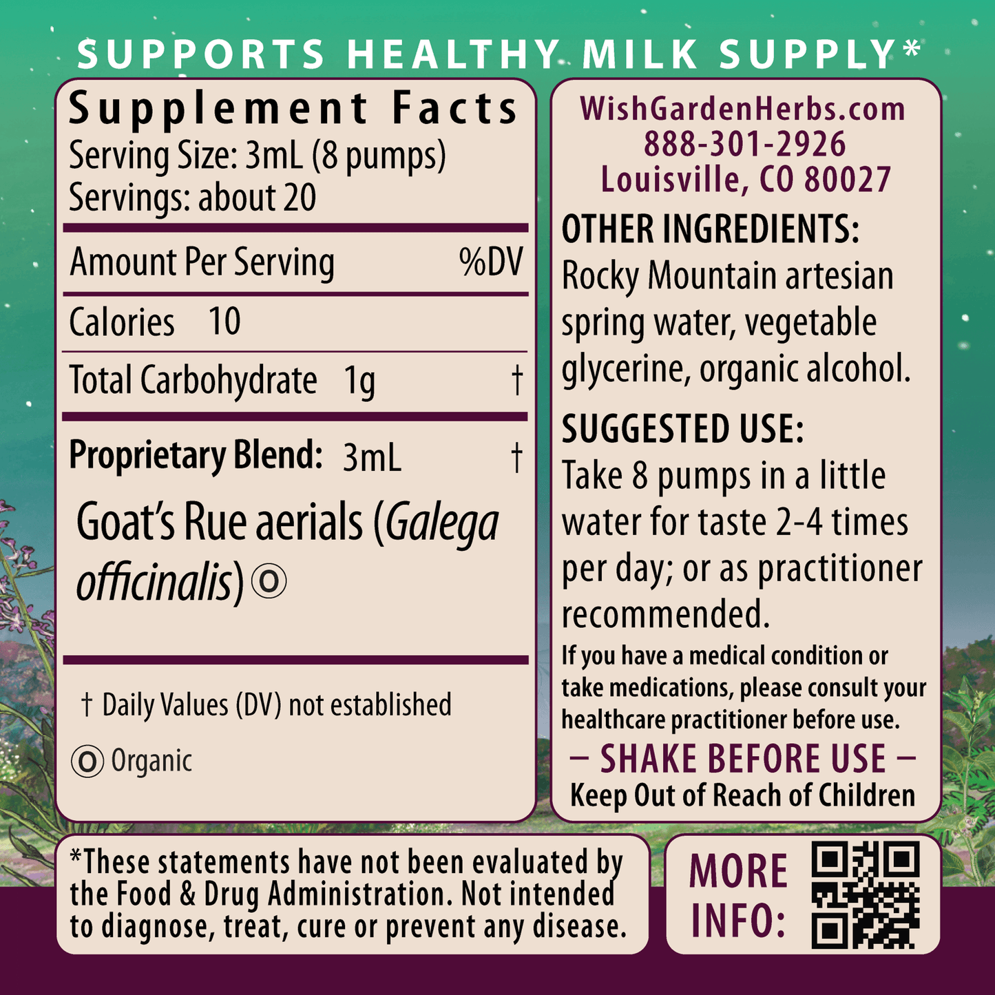 Goat's Rue Lactation Aid - Concordia Style Boutique