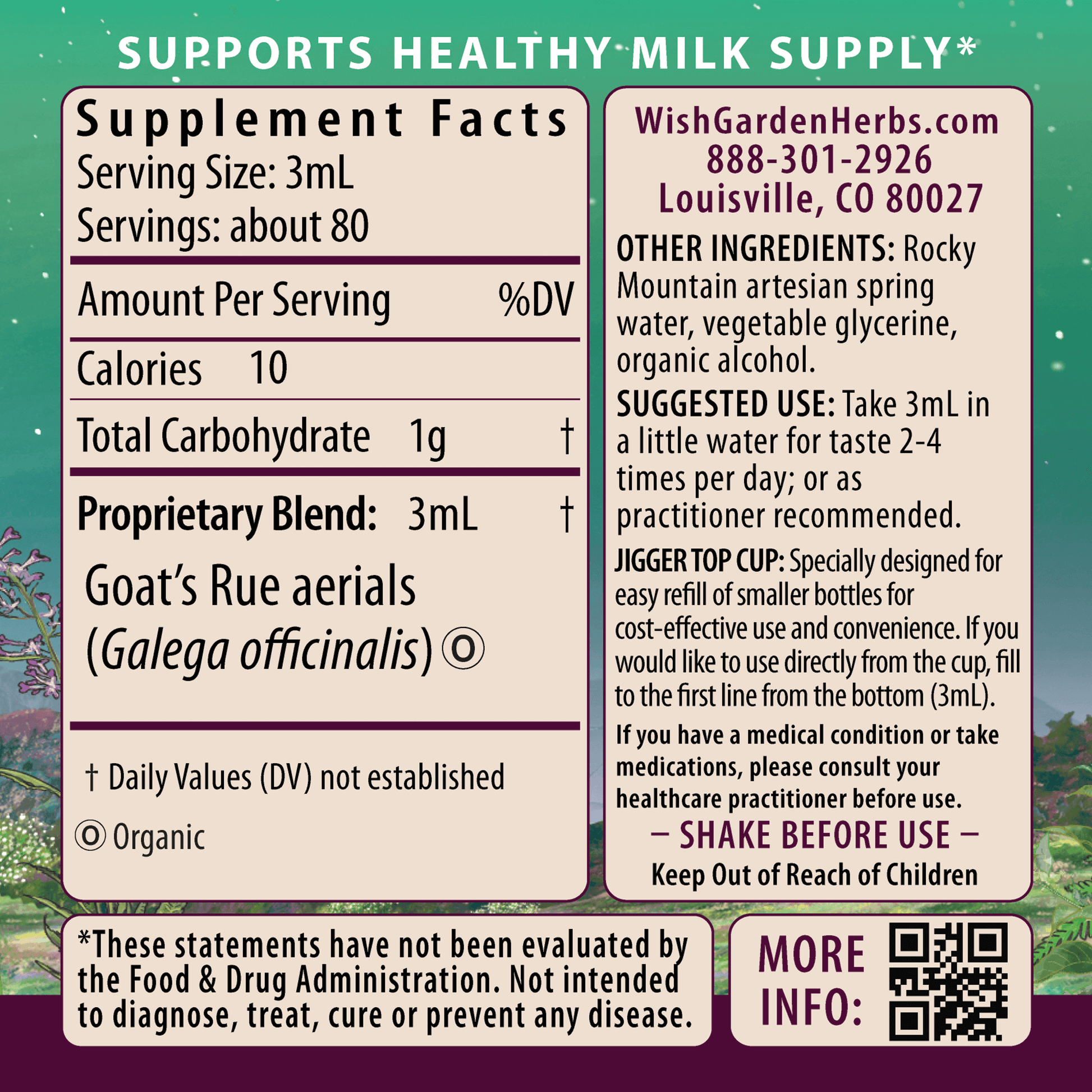 Goat's Rue Lactation Aid - Concordia Style Boutique