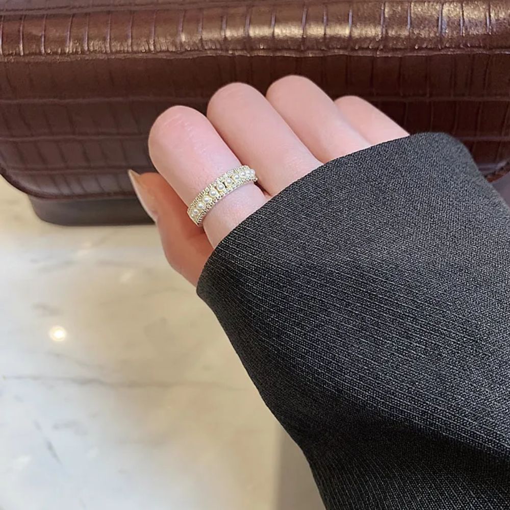 GOLD PEARL RING (ADJUSTABLE) - Concordia Style Boutique