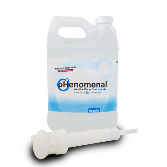 pHenomenal Water Regular Tasteless One Gallon Concentrate (With Pump) - Makes 32 Gallons - Concordia Style Boutique