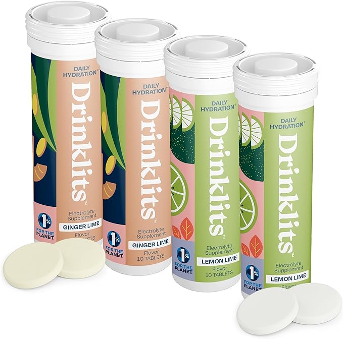 Ginger-Lime & Lemon Lime Electrolyte Tablets (4) Tube Bundle - Concordia Style Boutique