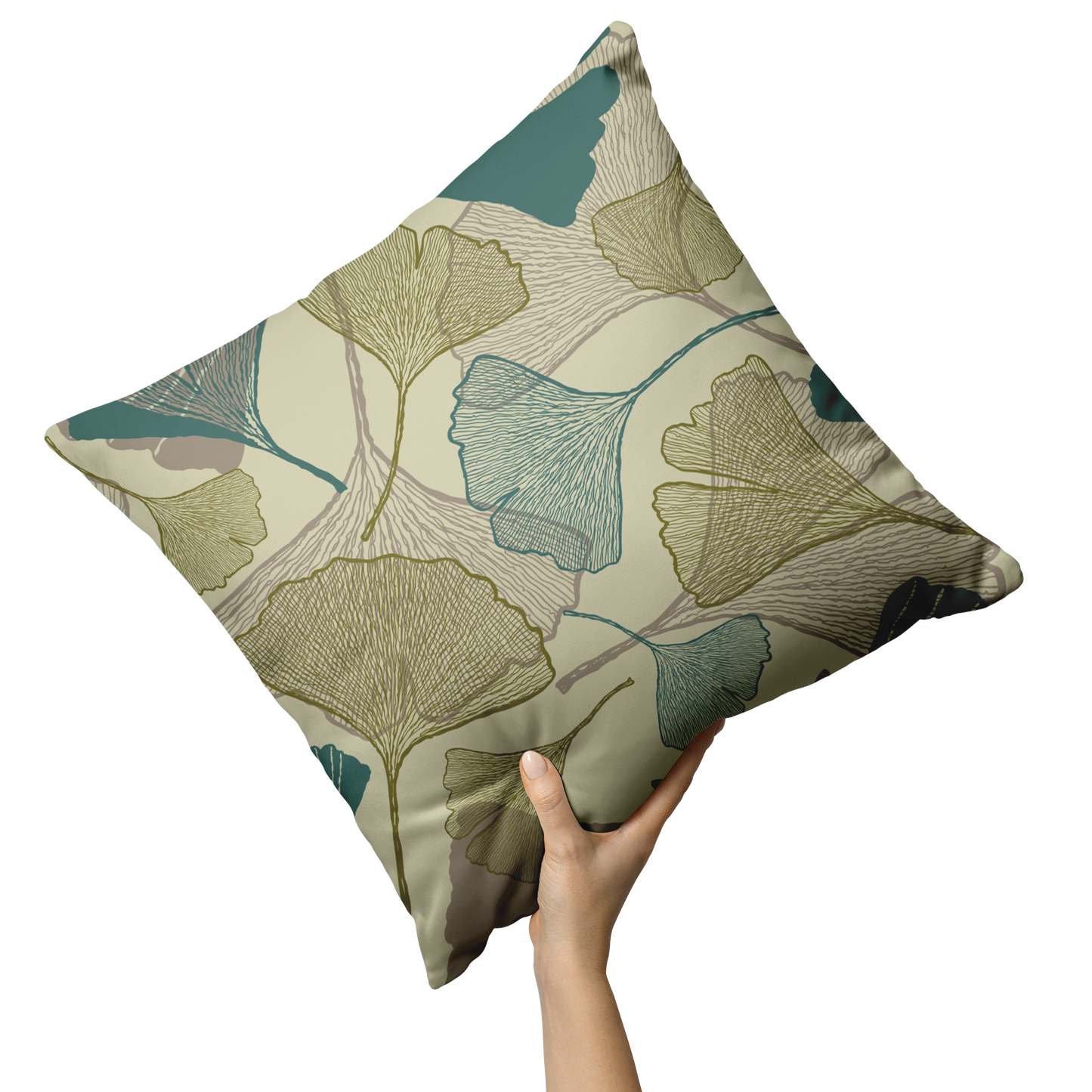 "Ginkgo Leaves" Throw Pillow