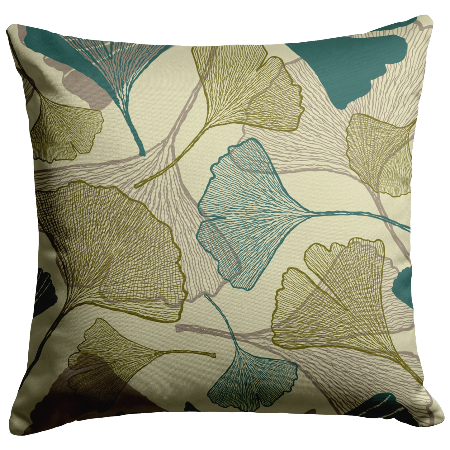 "Ginkgo Leaves" Throw Pillow