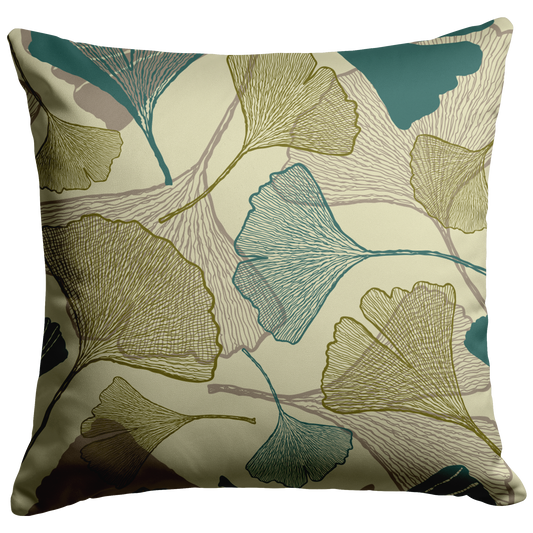 "Ginkgo Leaves" Throw Pillow