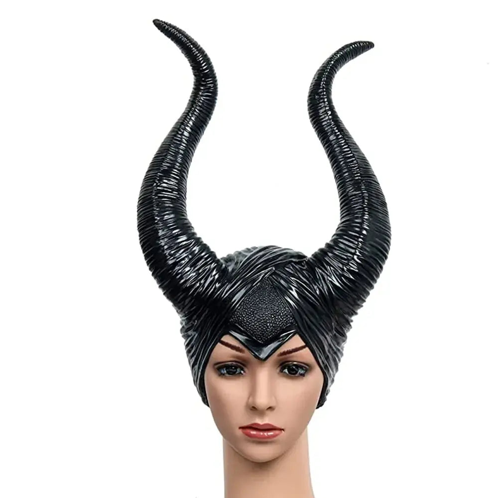 Girls Horns Hat Black Queen Cosplay Headpiece - Concordia Style Boutique