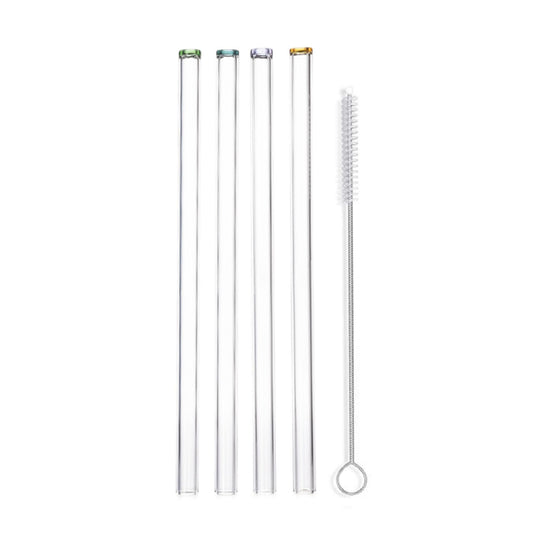Juice and Smoothie Glass Straw Set
