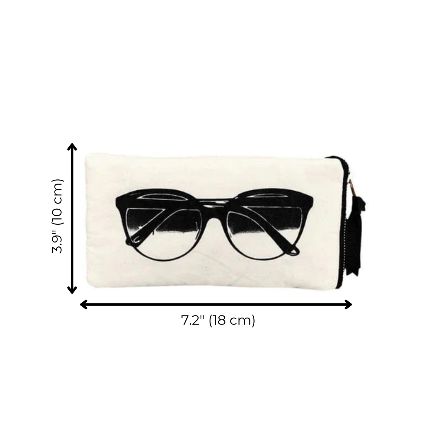 Glasses Case with Outside Pocket, Cream - Concordia Style Boutique