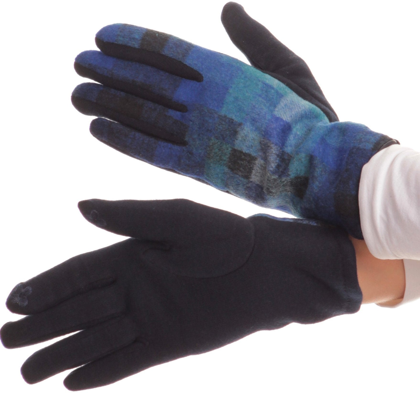 Sakkas Kade Pixel Ombre Multi Colored Patterned Warm Touch Screen Winter Gloves - Concordia Style Boutique
