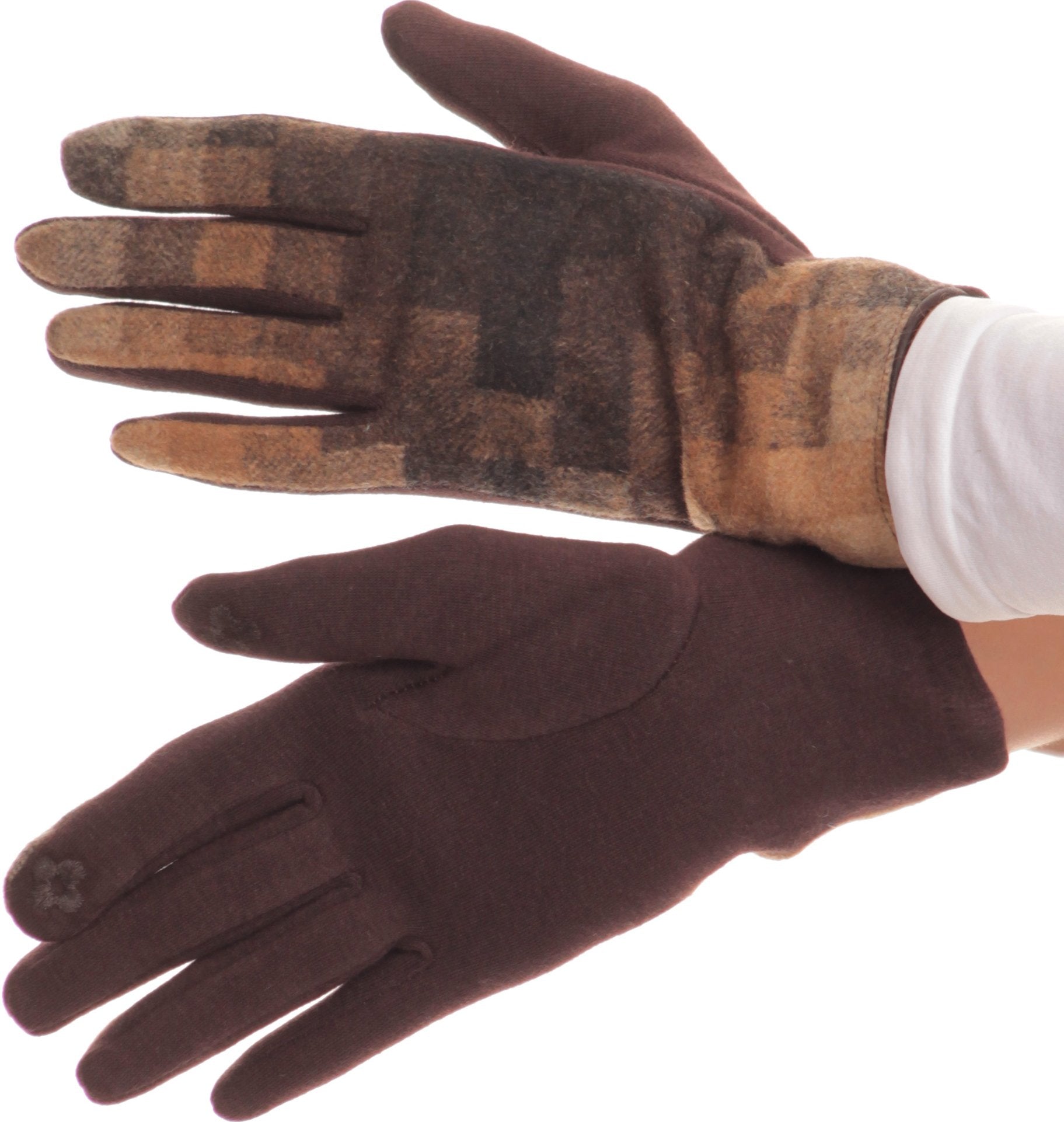 Sakkas Kade Pixel Ombre Multi Colored Patterned Warm Touch Screen Winter Gloves - Concordia Style Boutique
