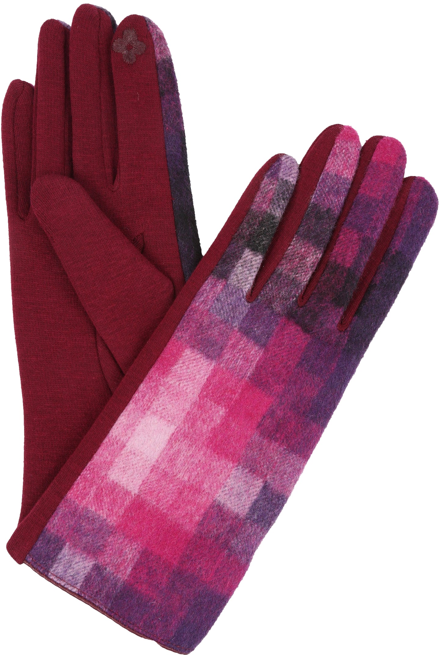 Sakkas Kade Pixel Ombre Multi Colored Patterned Warm Touch Screen Winter Gloves - Concordia Style Boutique