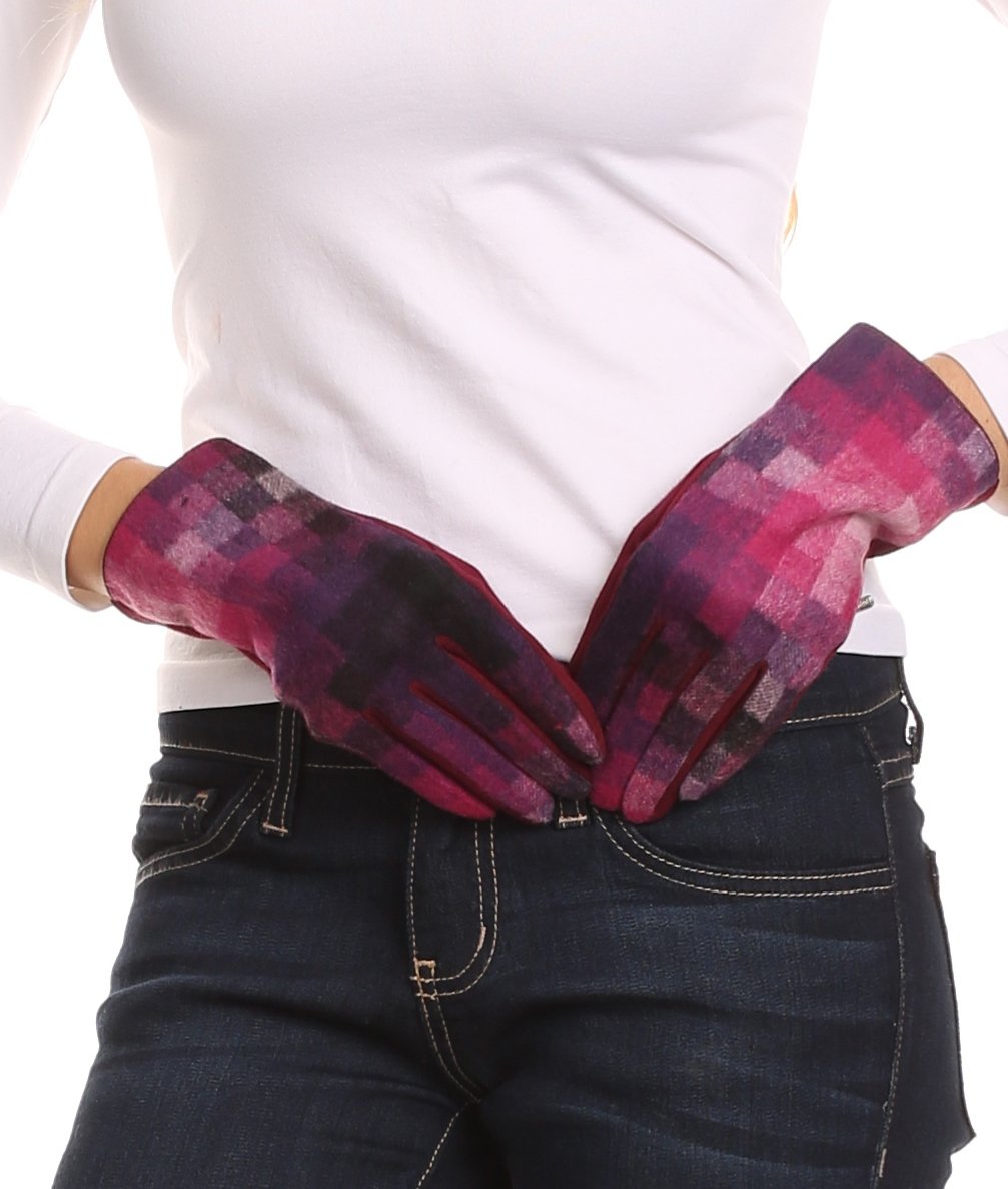 Sakkas Kade Pixel Ombre Multi Colored Patterned Warm Touch Screen Winter Gloves - Concordia Style Boutique