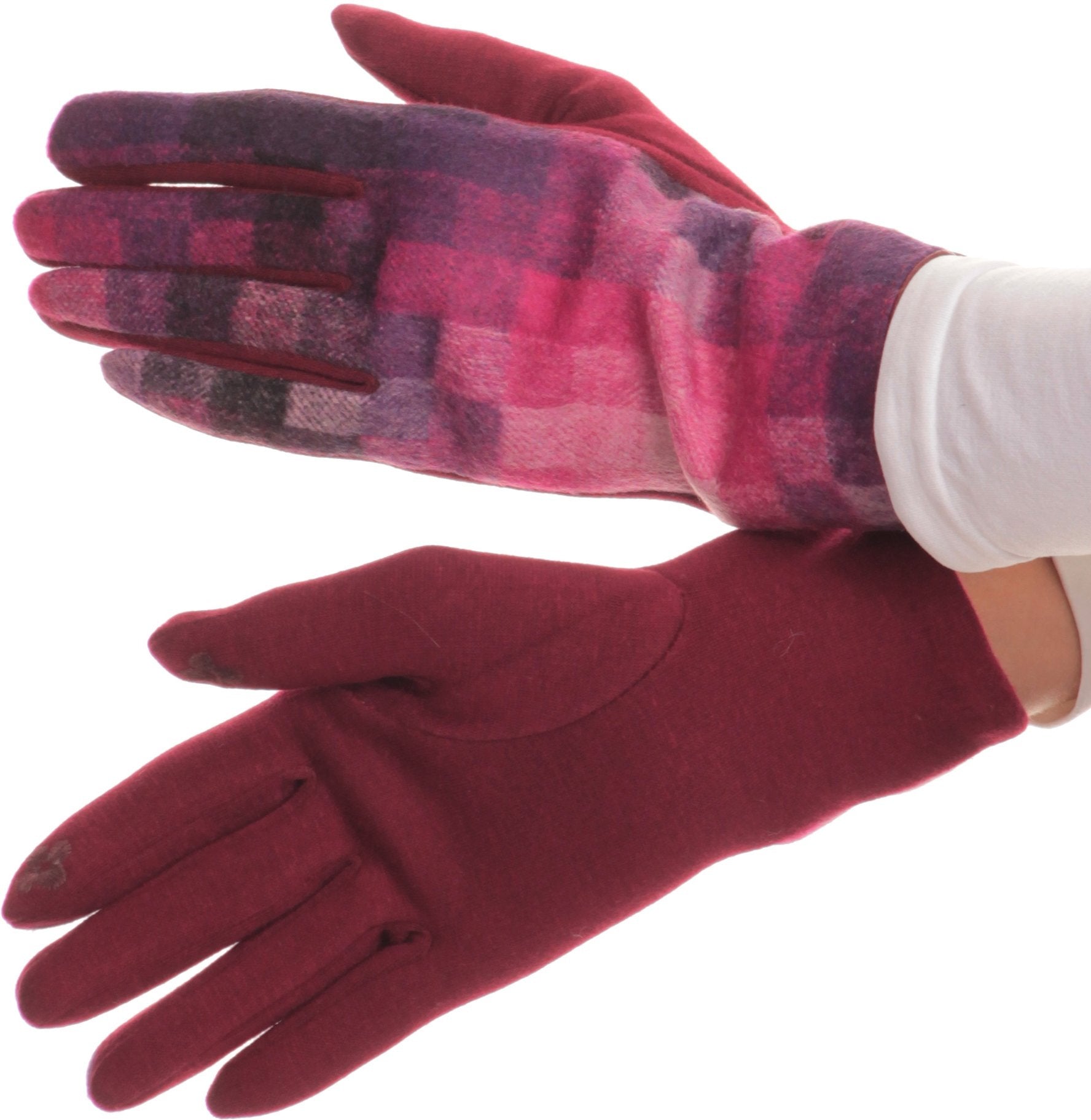 Sakkas Kade Pixel Ombre Multi Colored Patterned Warm Touch Screen Winter Gloves - Concordia Style Boutique