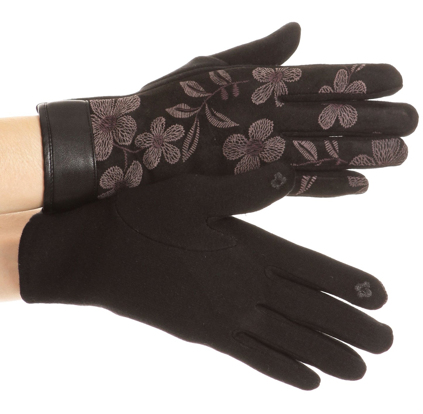 Sakkas Liya Classic Warm Driving Touch Screen Capable Stretch Gloves Fleece Lined - Concordia Style Boutique