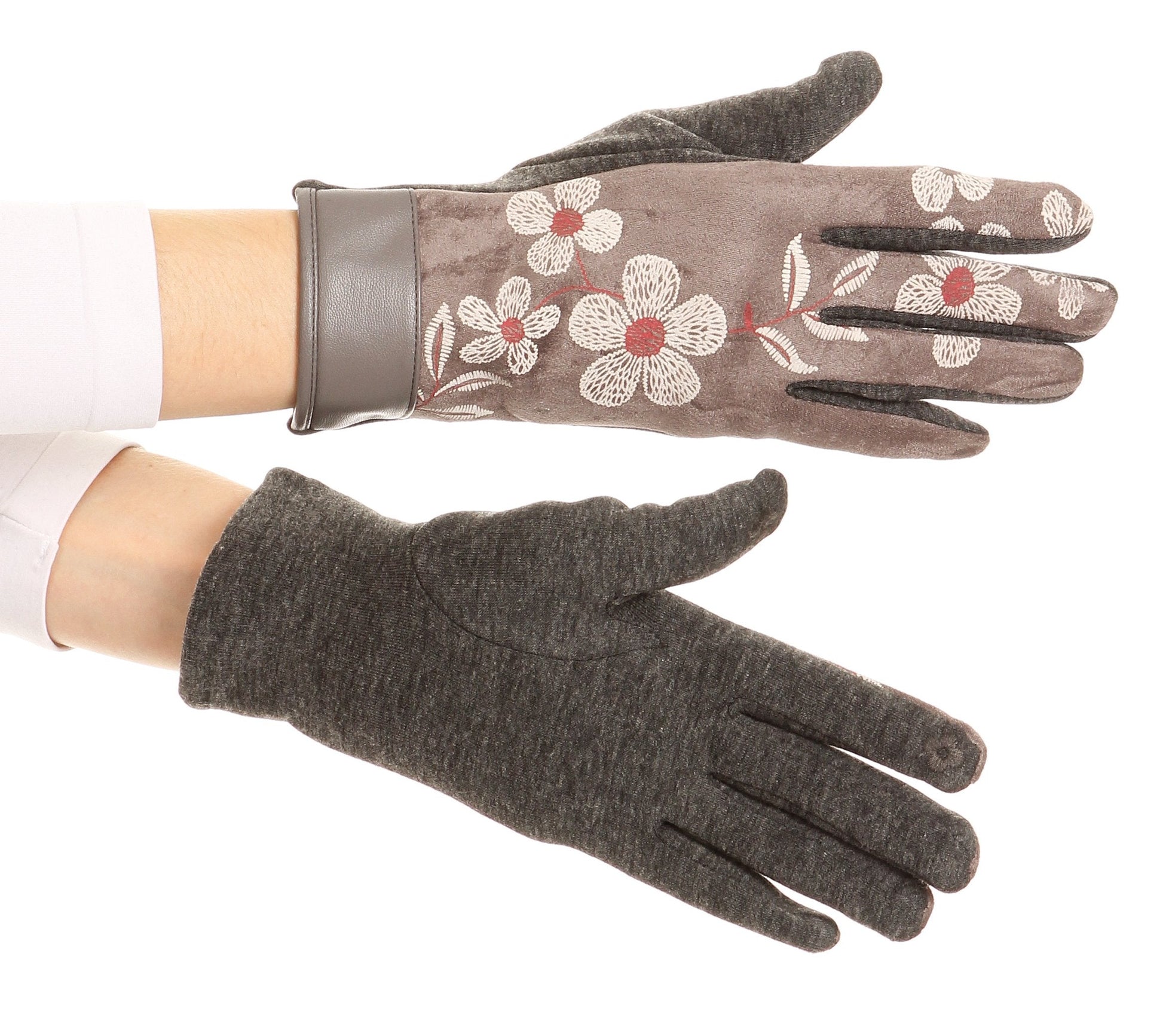 Sakkas Liya Classic Warm Driving Touch Screen Capable Stretch Gloves Fleece Lined - Concordia Style Boutique