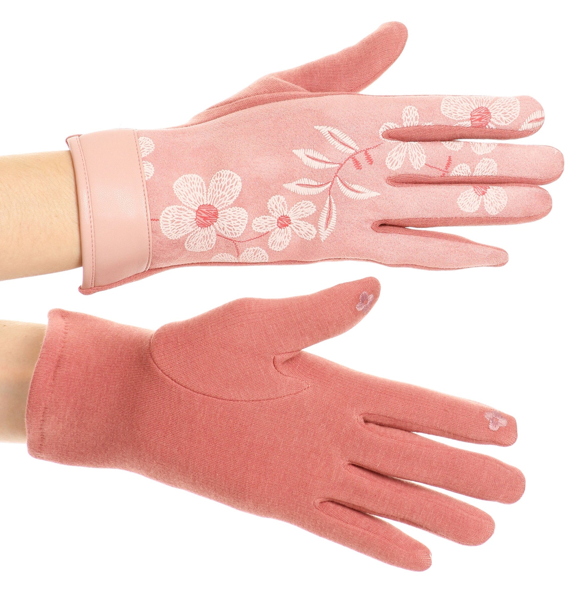 Sakkas Liya Classic Warm Driving Touch Screen Capable Stretch Gloves Fleece Lined - Concordia Style Boutique