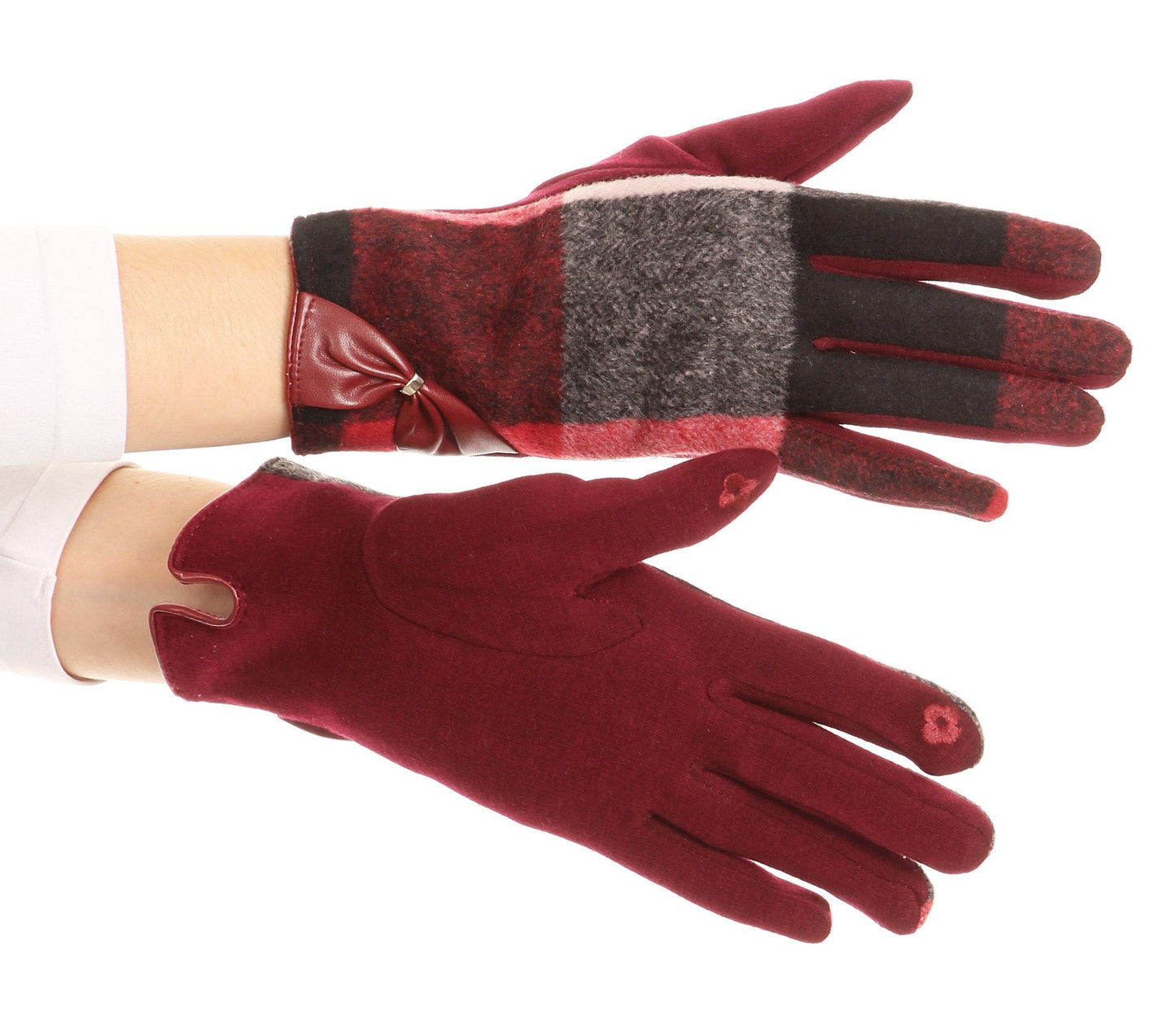 Sakkas Liya Classic Warm Driving Touch Screen Capable Stretch Gloves Fleece Lined - Concordia Style Boutique