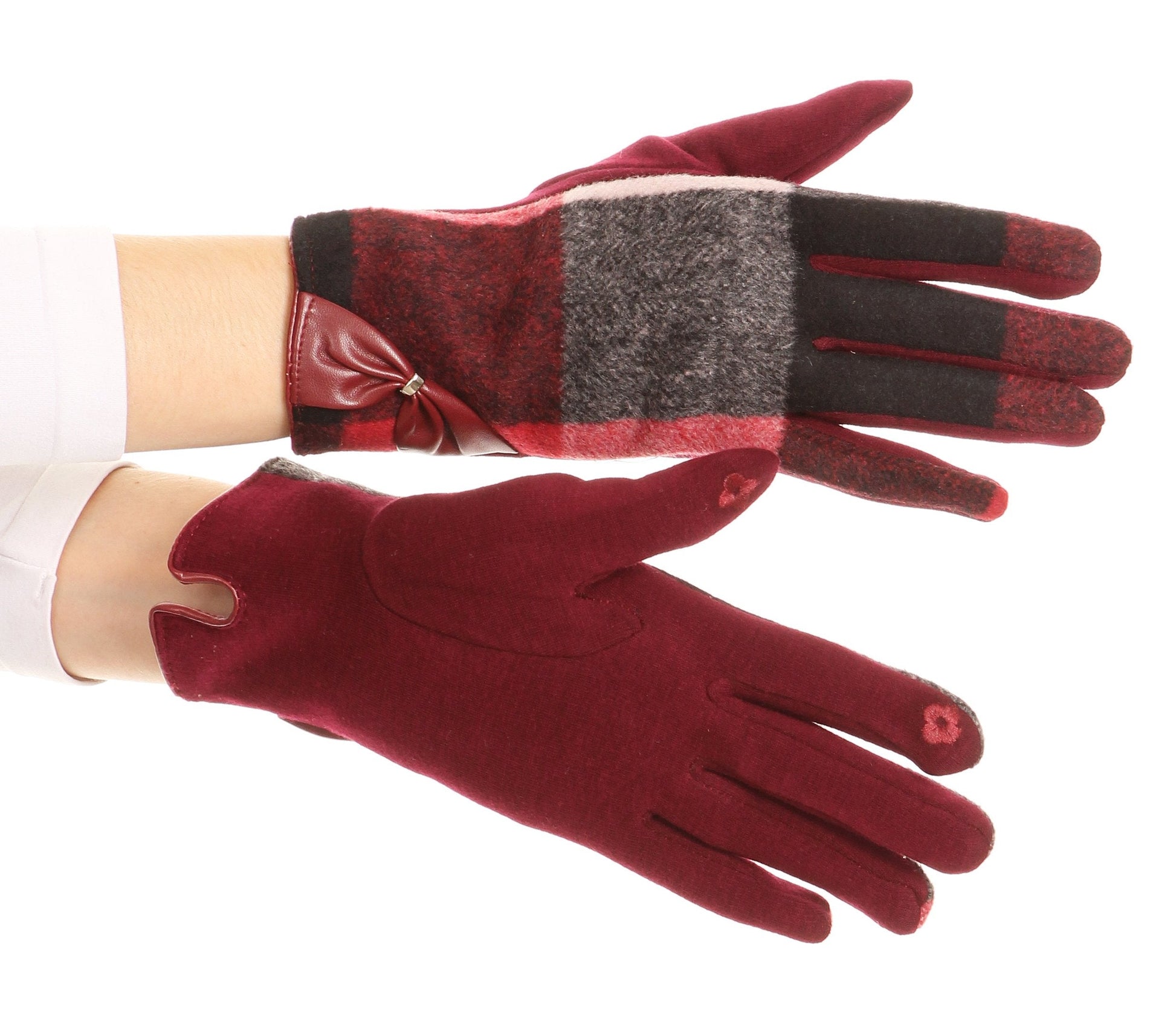Sakkas Liya Classic Warm Driving Touch Screen Capable Stretch Gloves Fleece Lined - Concordia Style Boutique