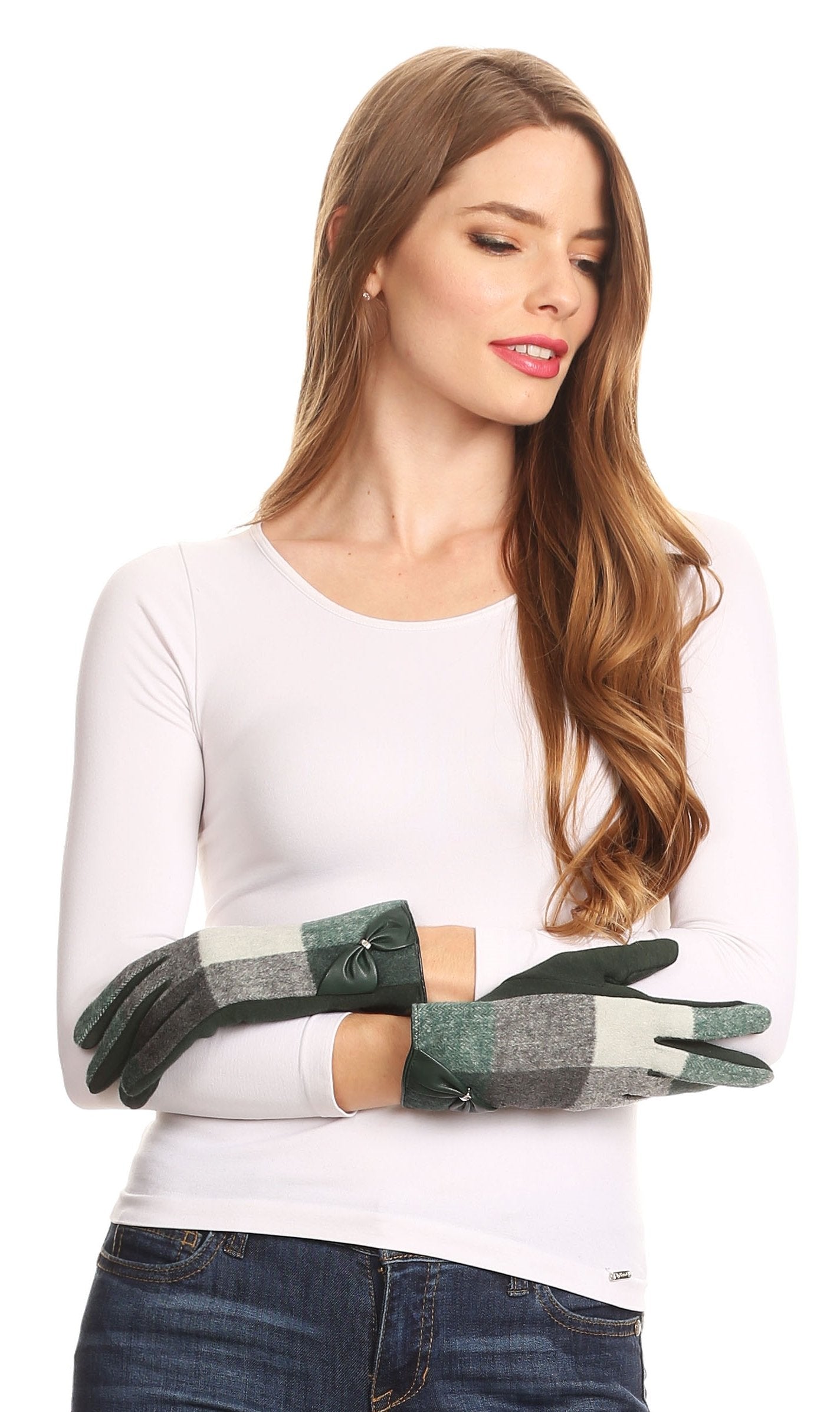 Sakkas Liya Classic Warm Driving Touch Screen Capable Stretch Gloves Fleece Lined - Concordia Style Boutique